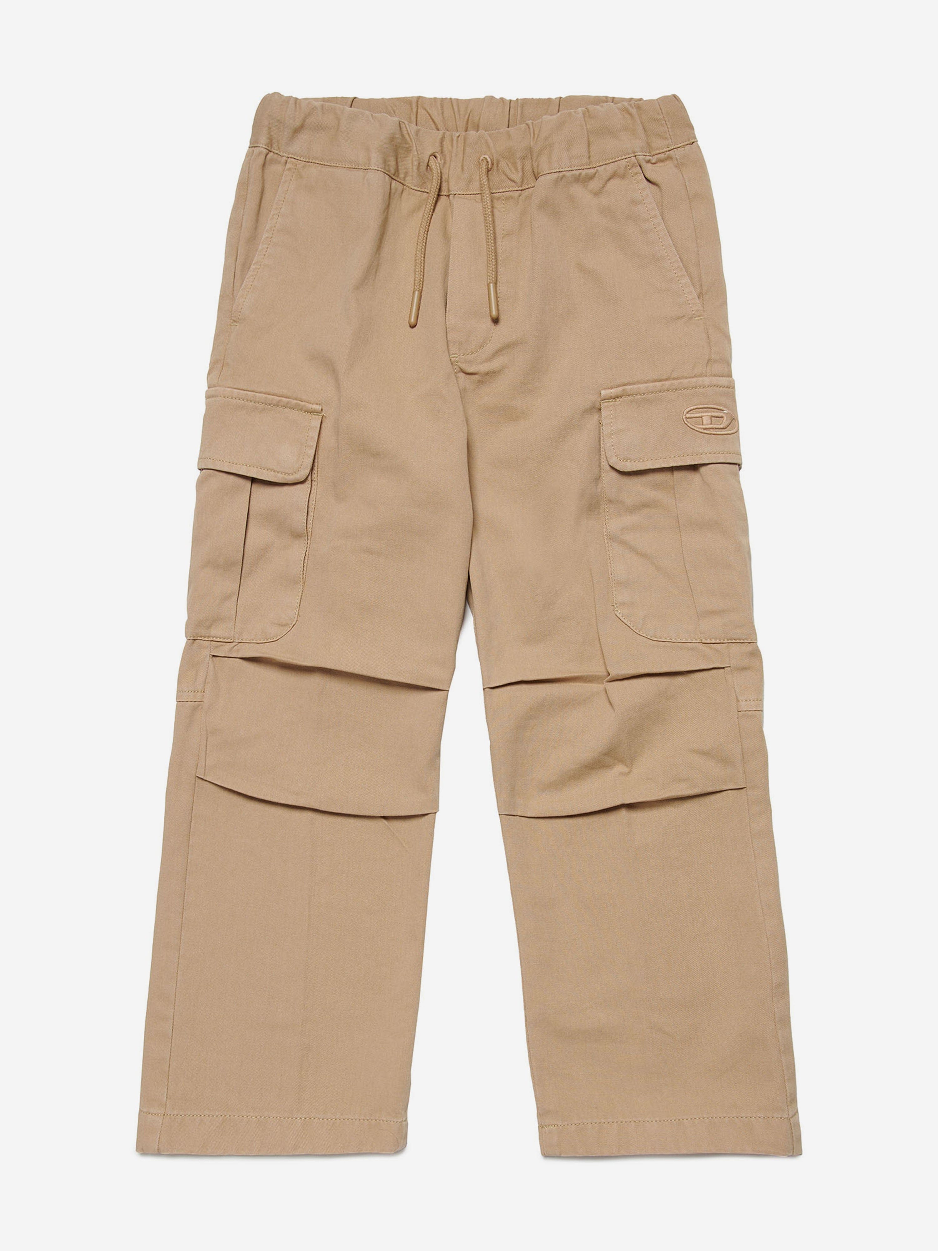 Diesel Boys Cargo Trousers in Beige