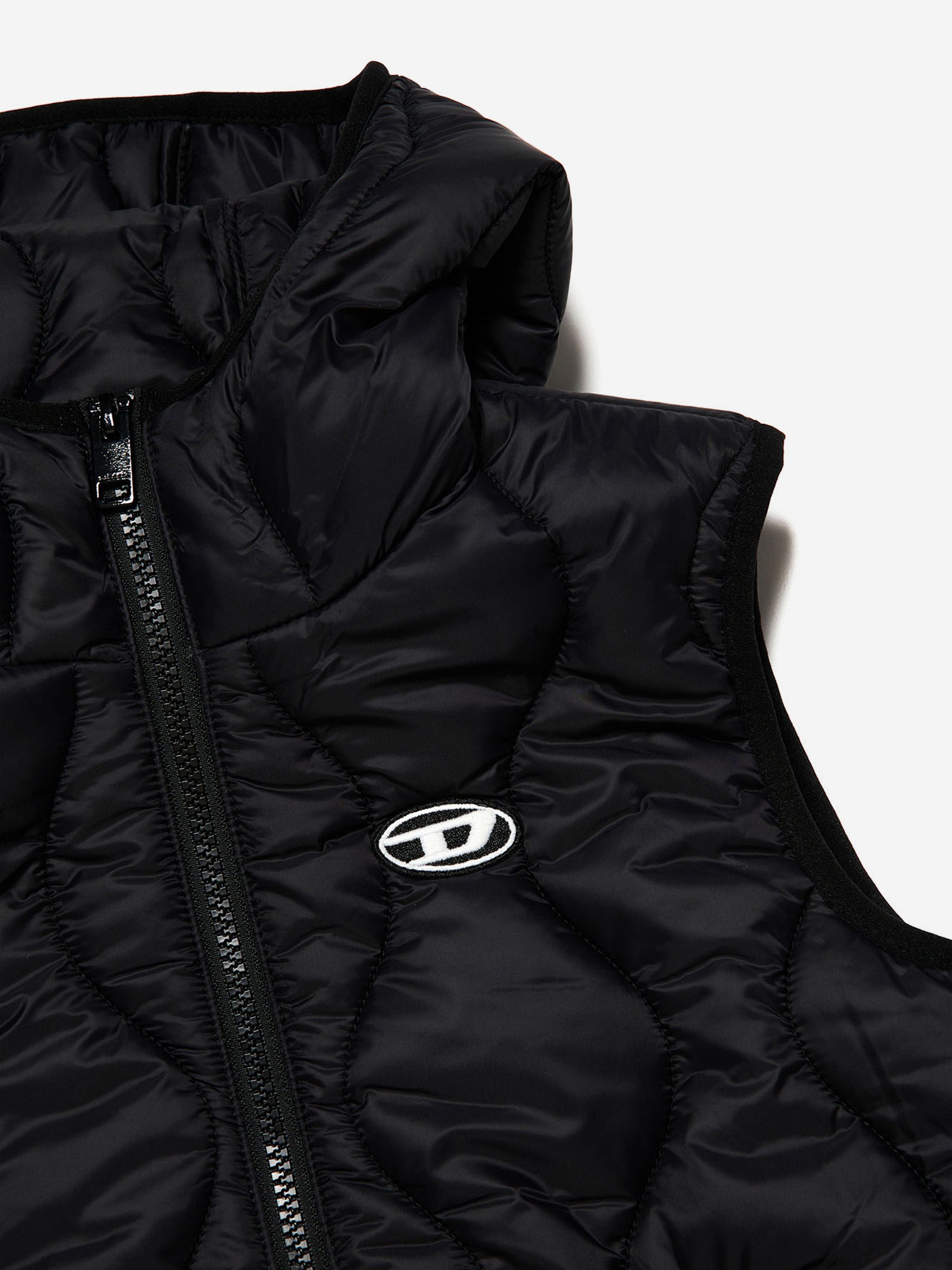 Diesel Kids Quilted Gilet in Black