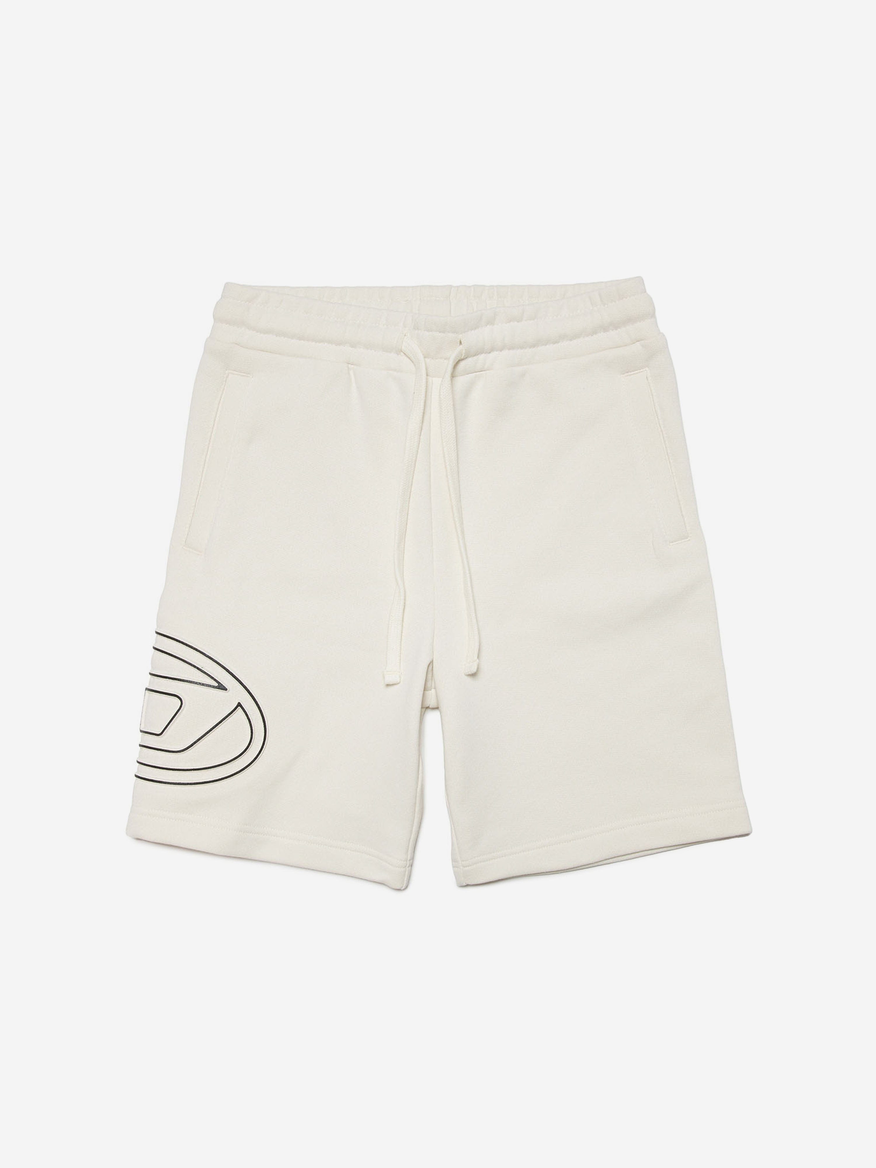 Diesel Boys Logo Shorts in Ivory