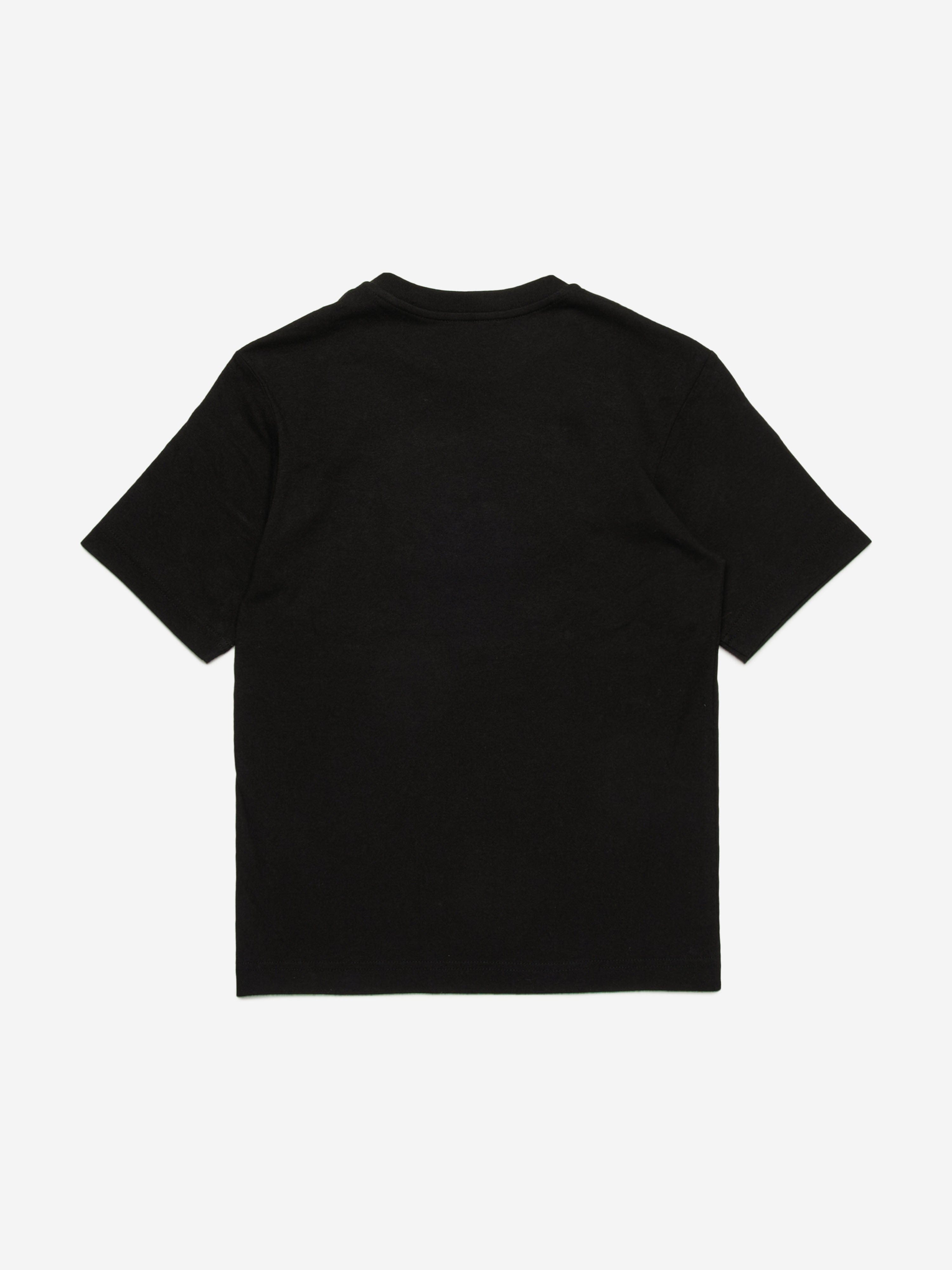 Diesel Boys Oval D Logo T-Shirt in Black