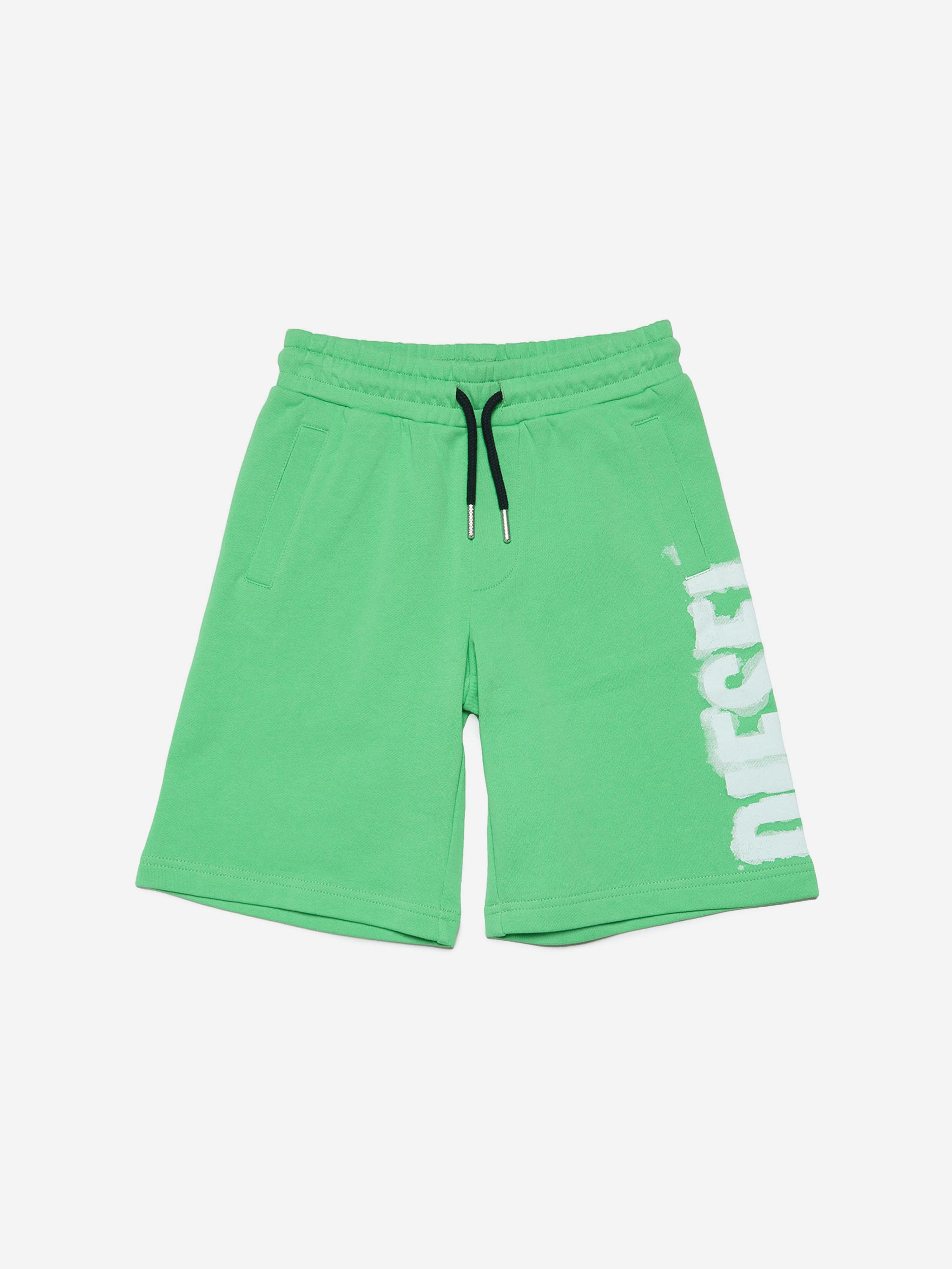 Diesel Boys Logo Shorts in Green