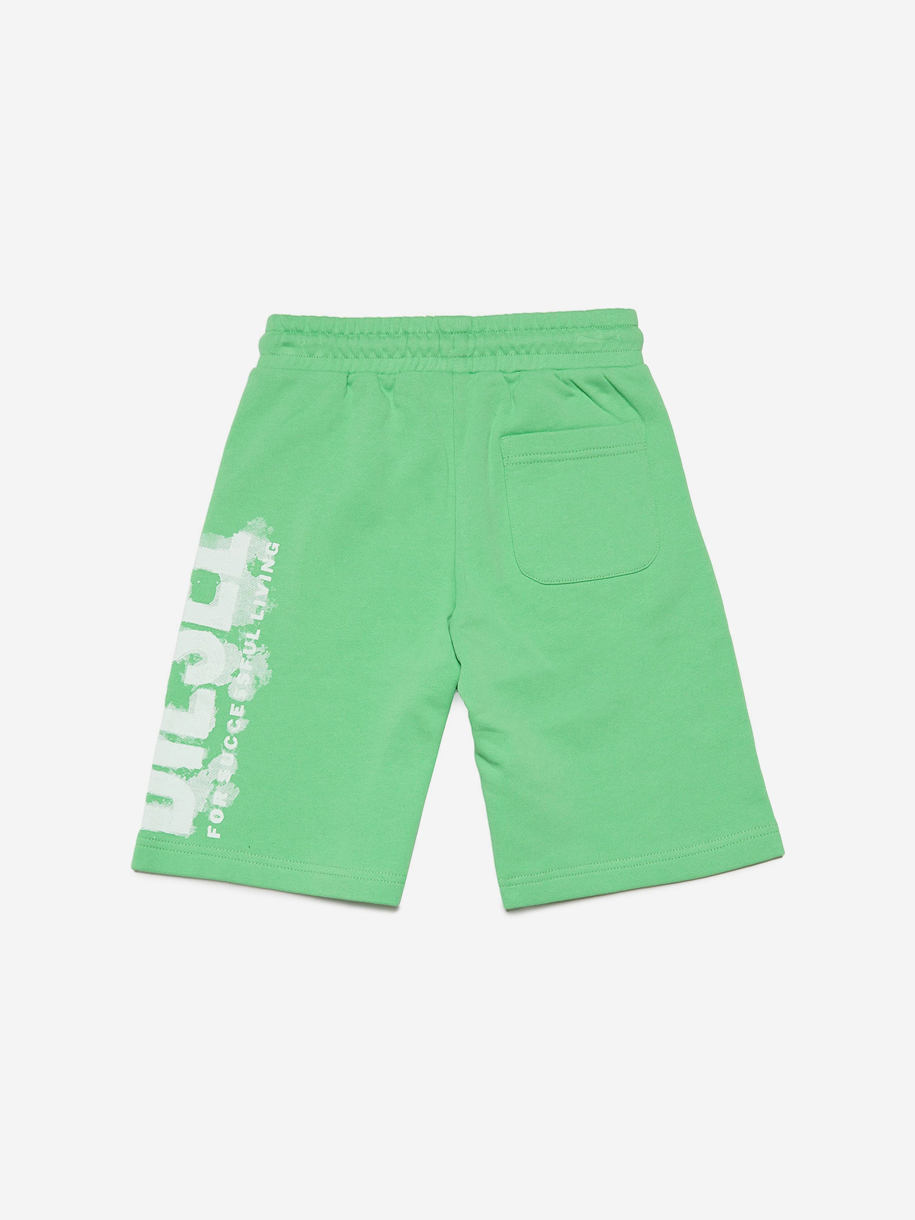 Diesel Boys Logo Shorts in Green