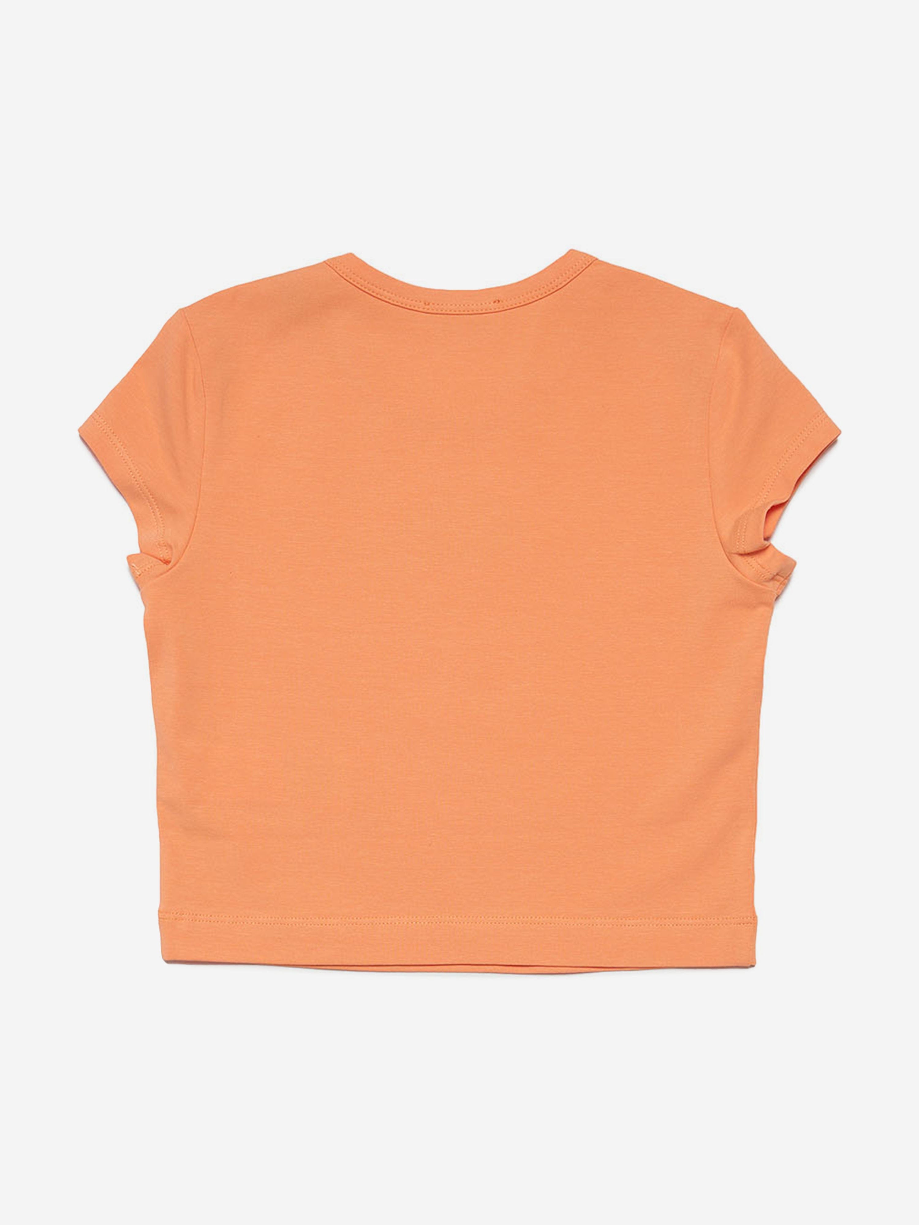 Diesel Girls Logo T-Shirt in Orange