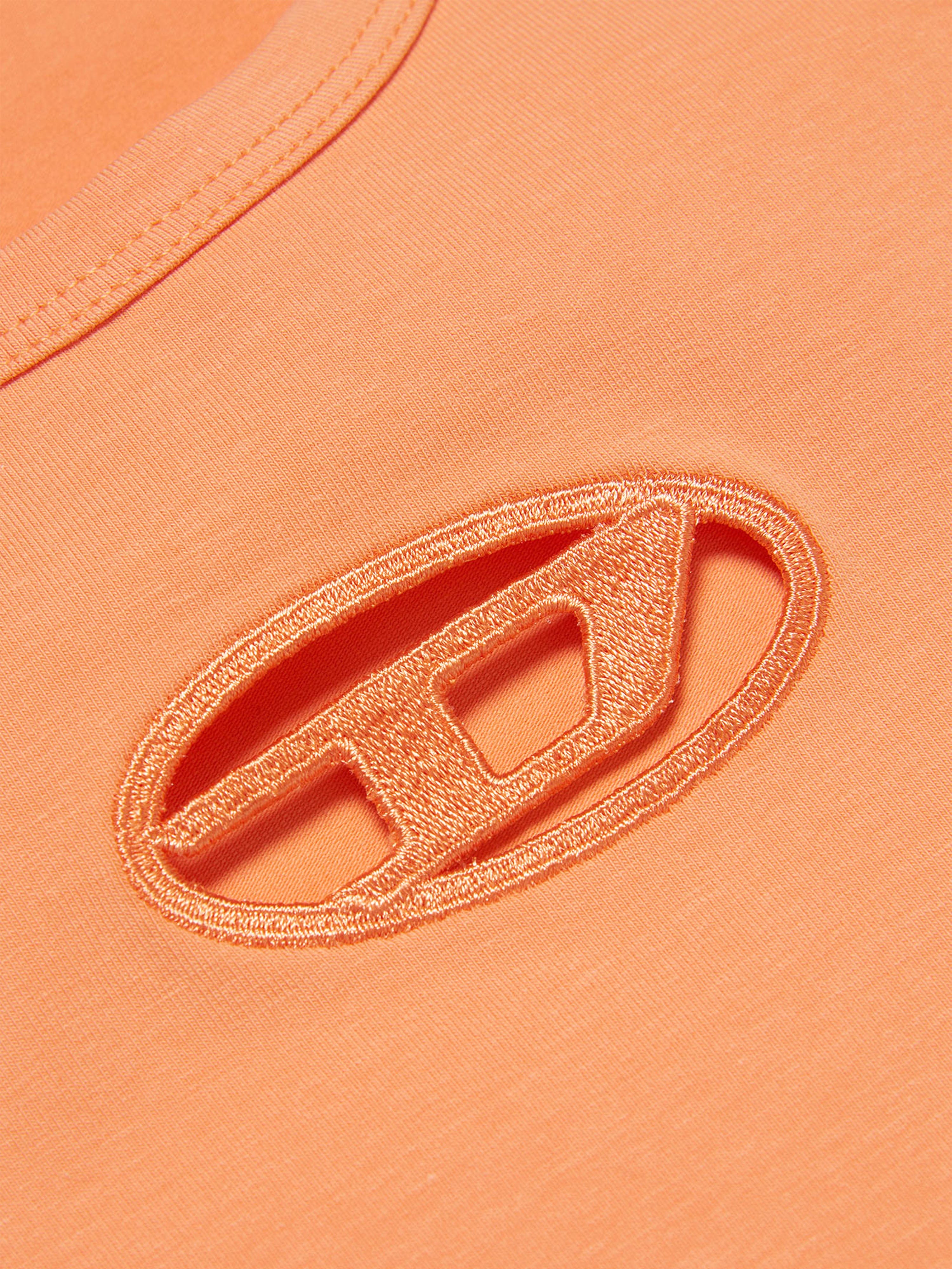 Diesel Girls Logo T-Shirt in Orange