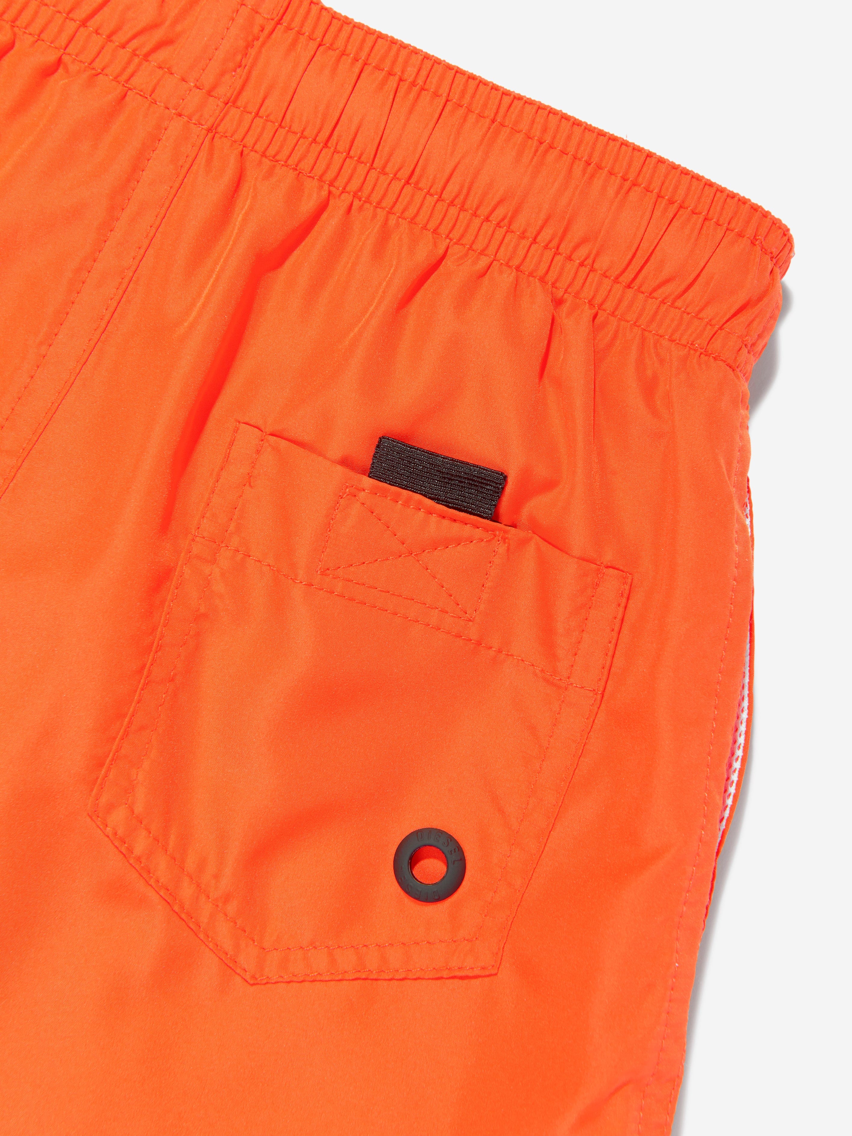 Diesel Boys Logo Swim Shorts in Orange