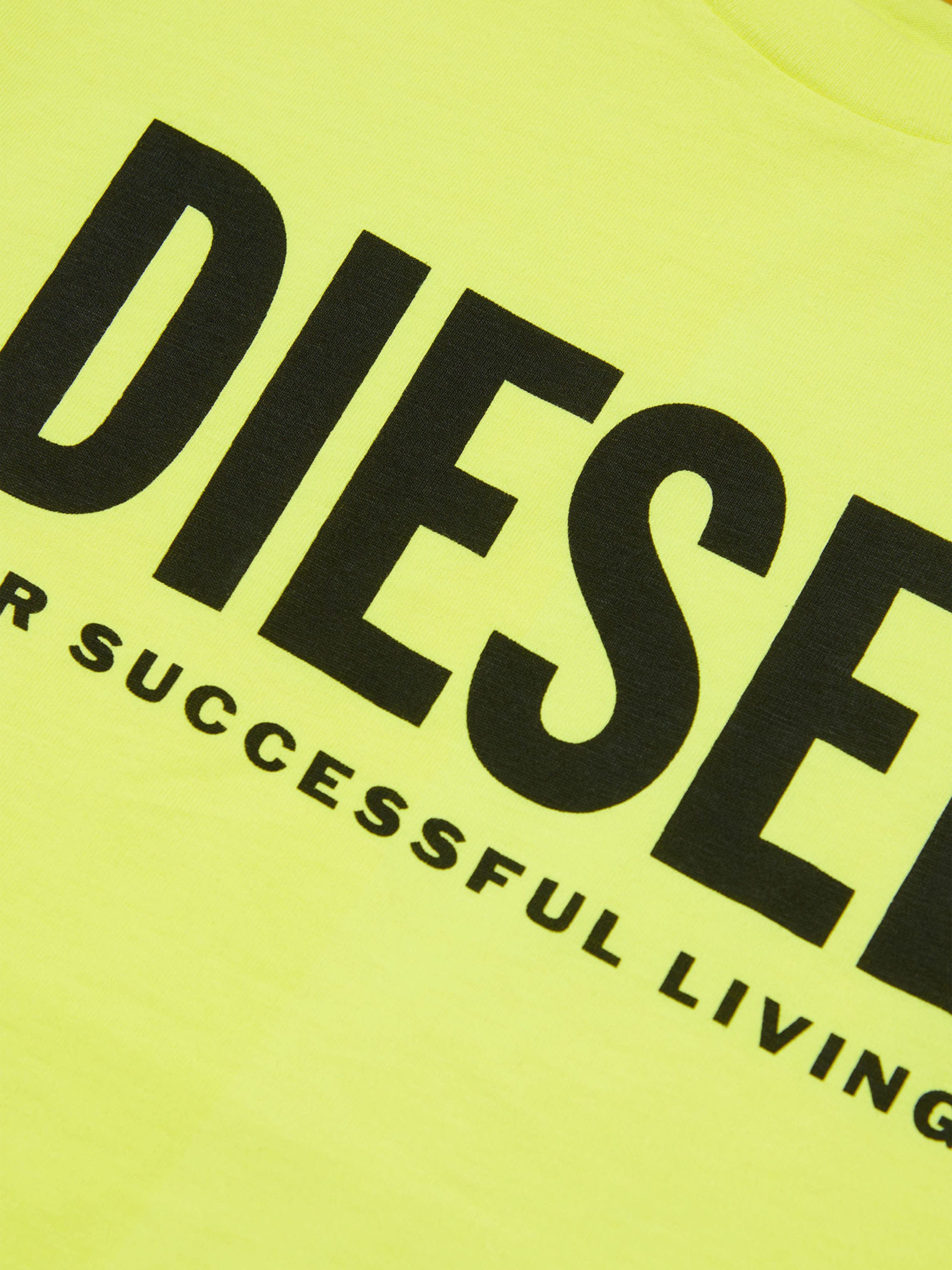 Diesel Kids Logo T-Shirt in Yellow