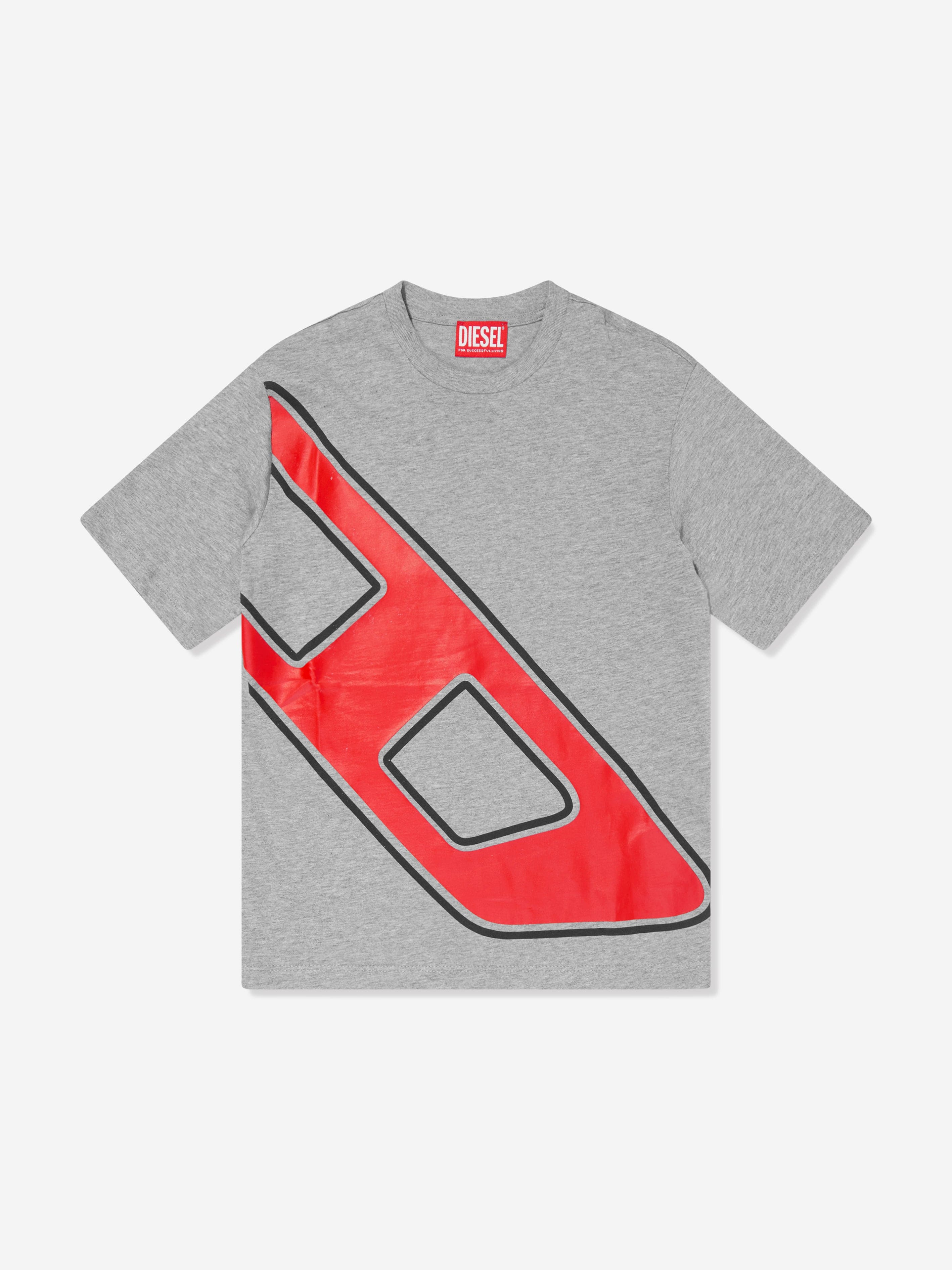 Diesel Boys Logo T-Shirt in Grey