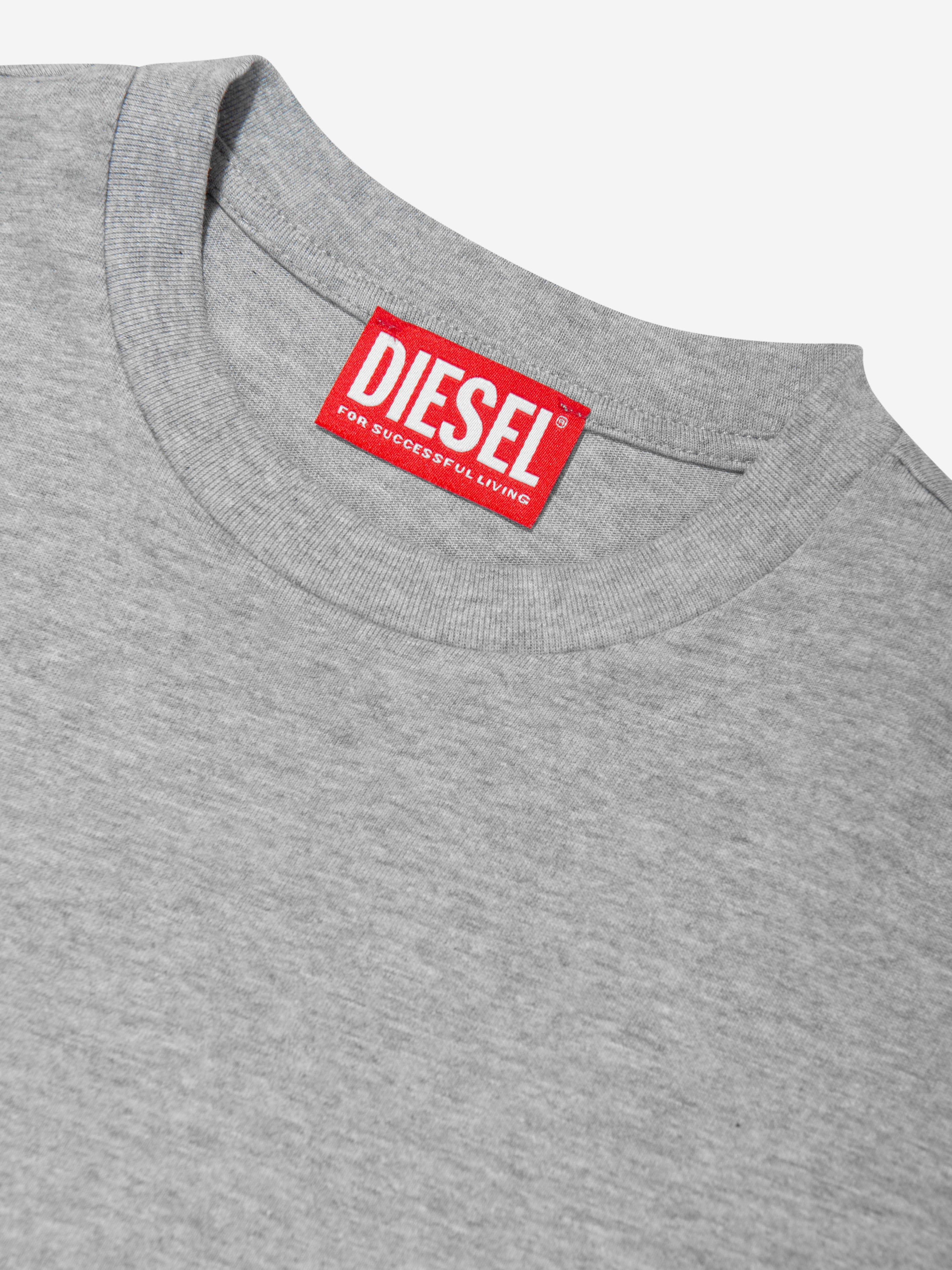 Diesel Boys Logo T-Shirt in Grey