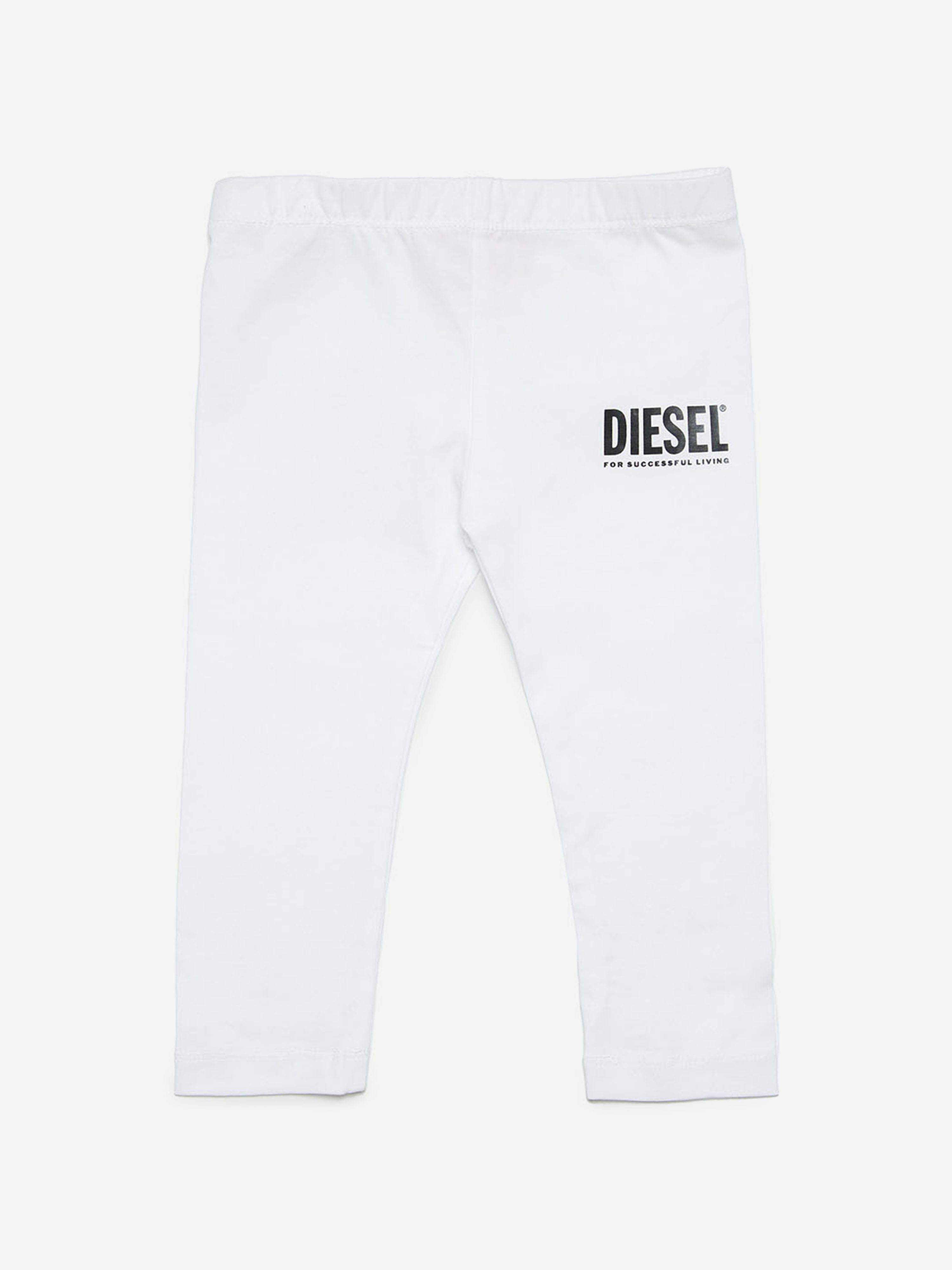 Diesel Baby Girls Logo Leggings in White