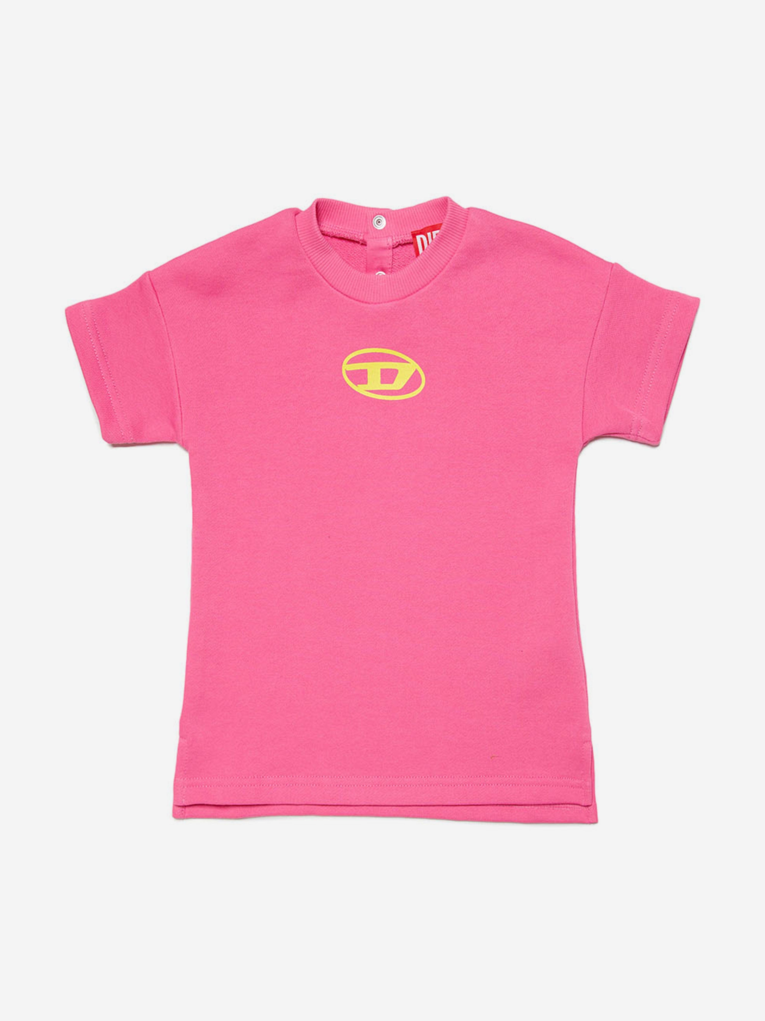 Diesel Baby Girls Logo Dress in Pink