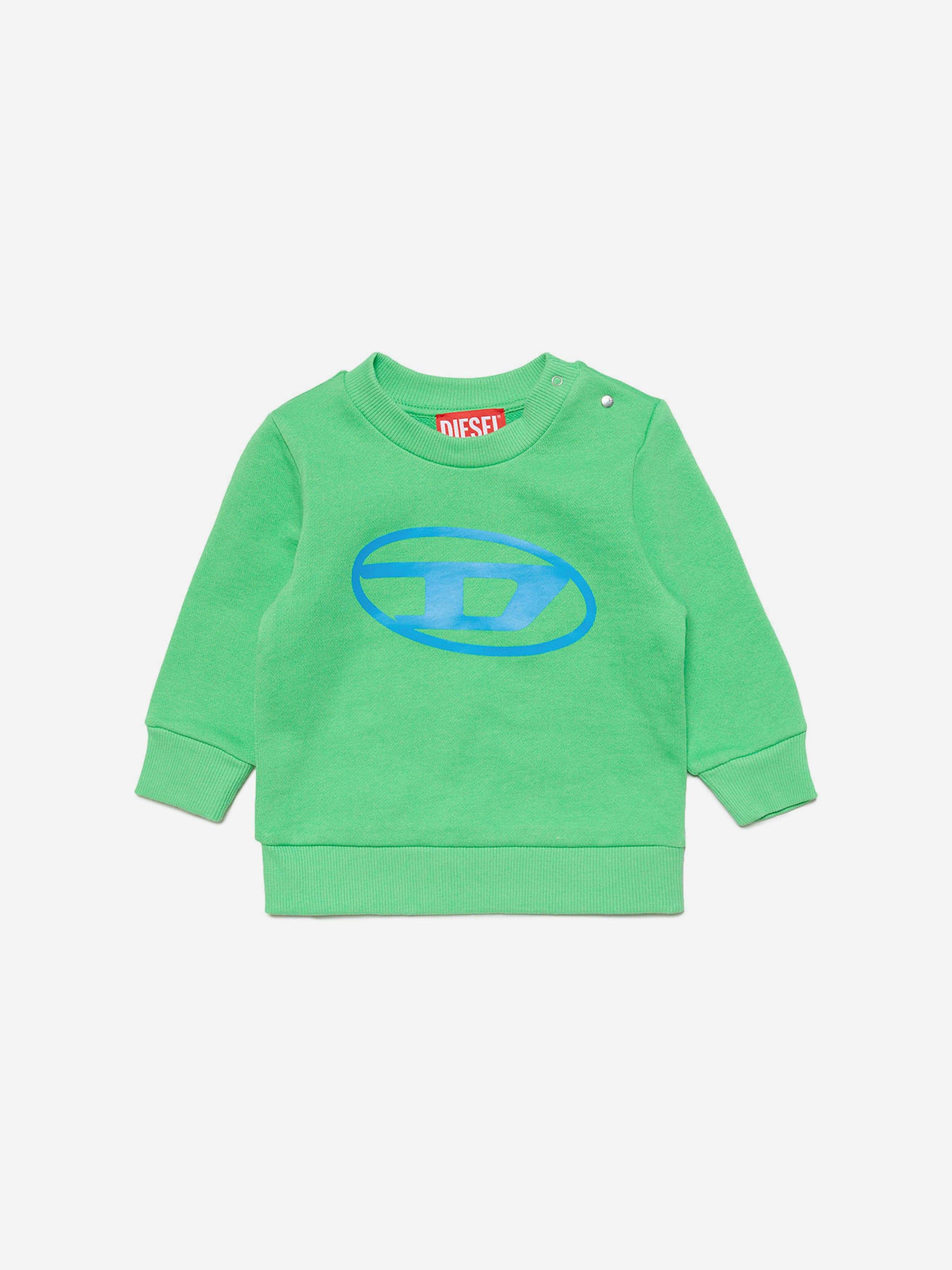 Diesel Baby Logo Print Sweatshirt in Green