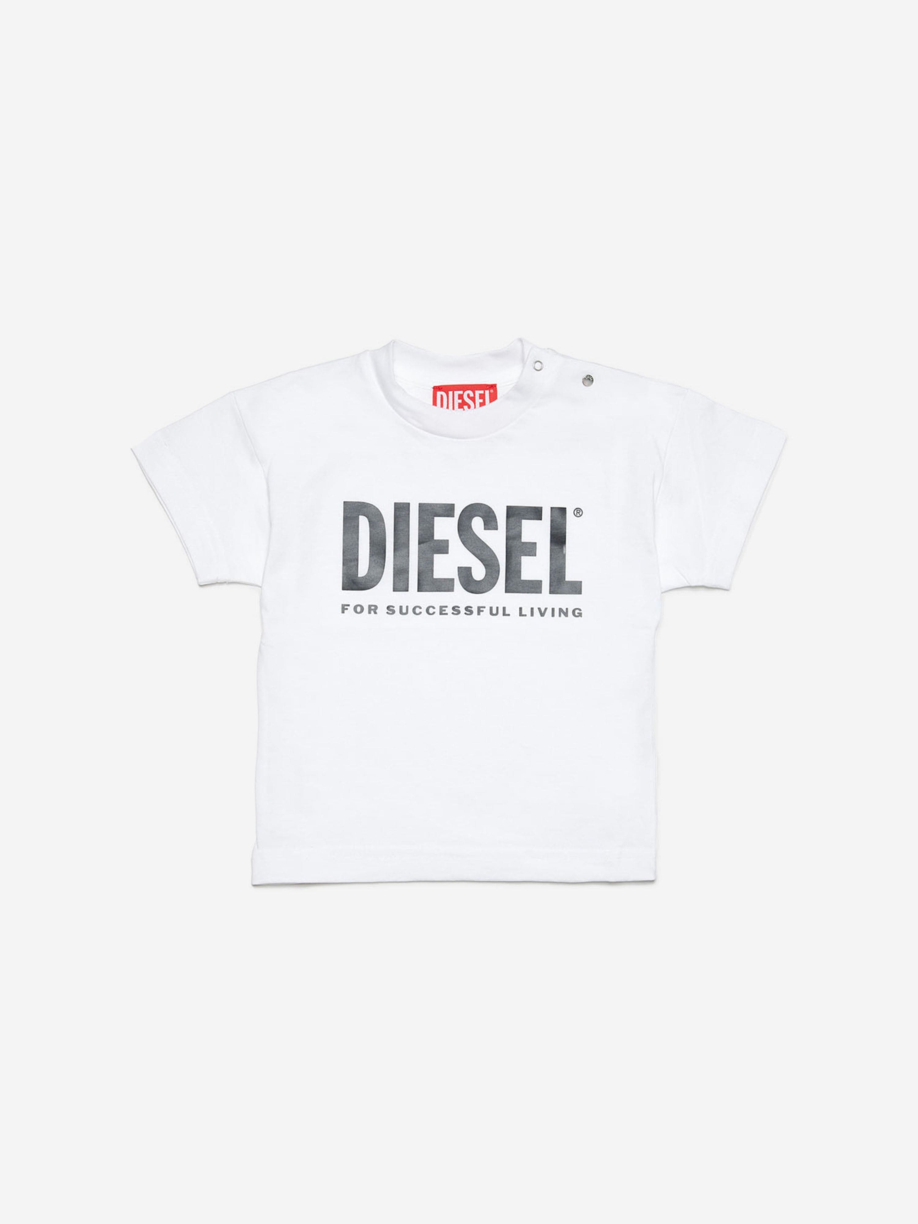 Diesel Baby Logo T-Shirt in White