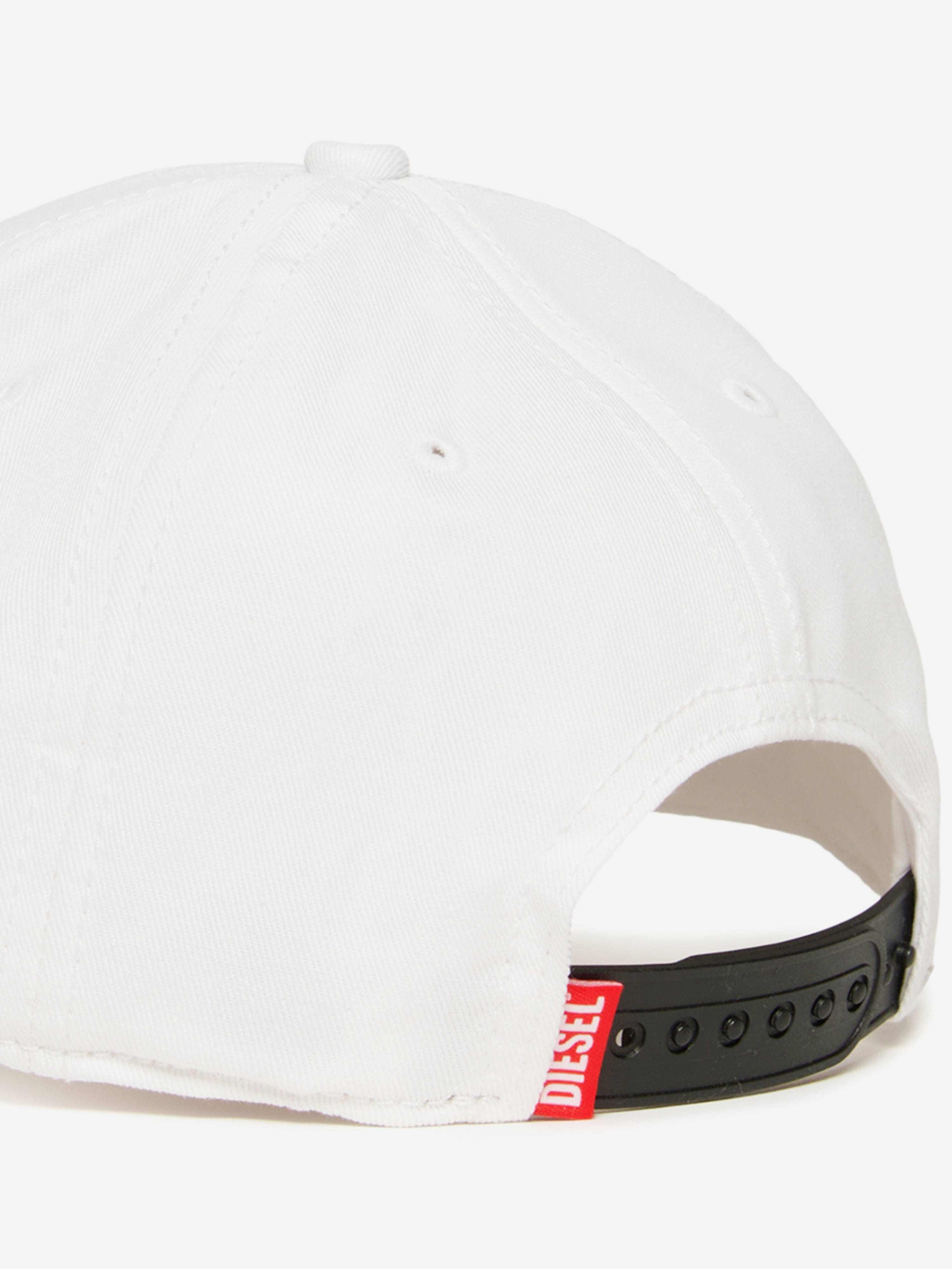 Diesel Boys Oval D Logo Cap in White