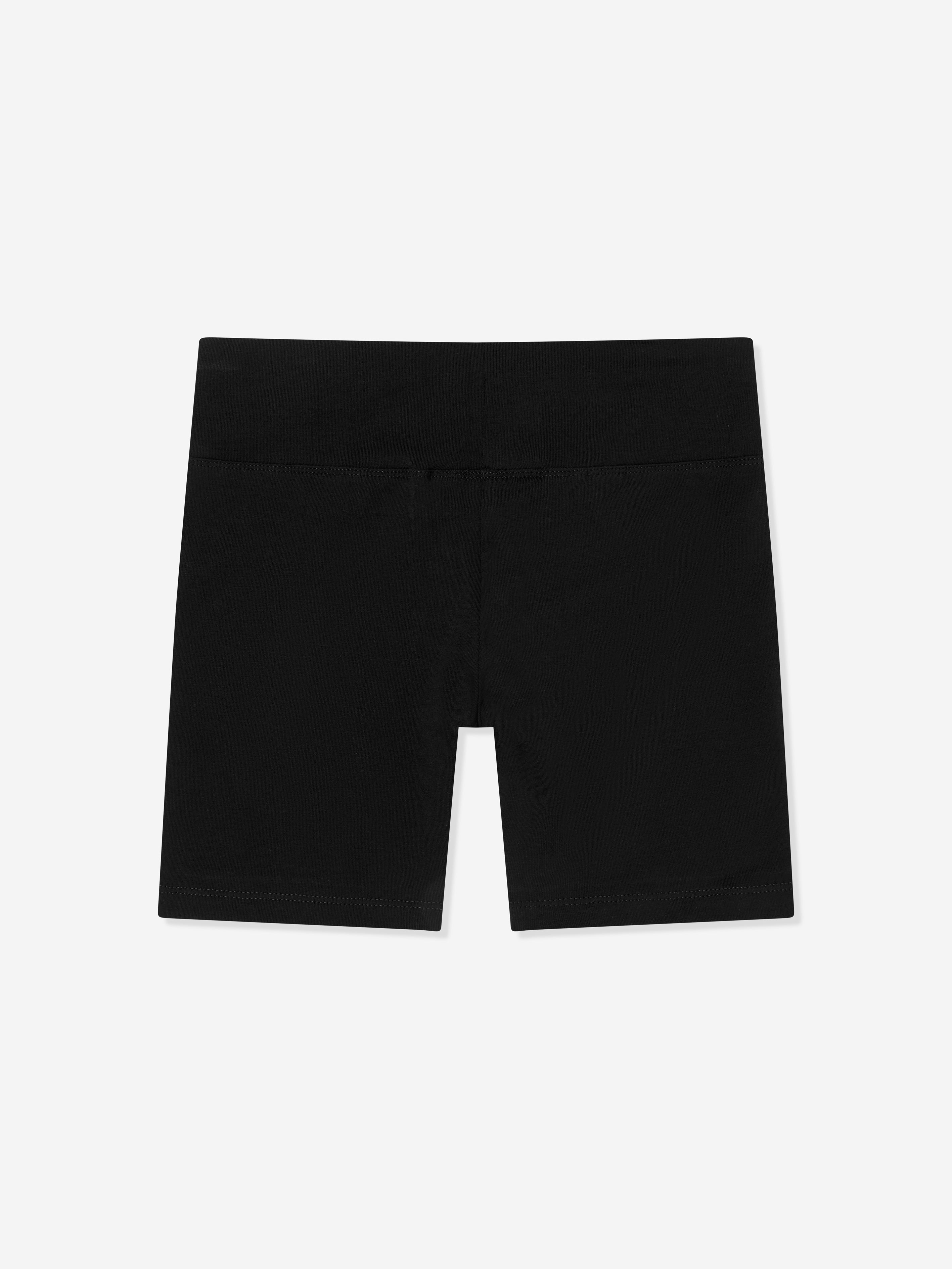 Diesel Girls Logo Print Shorts in Black