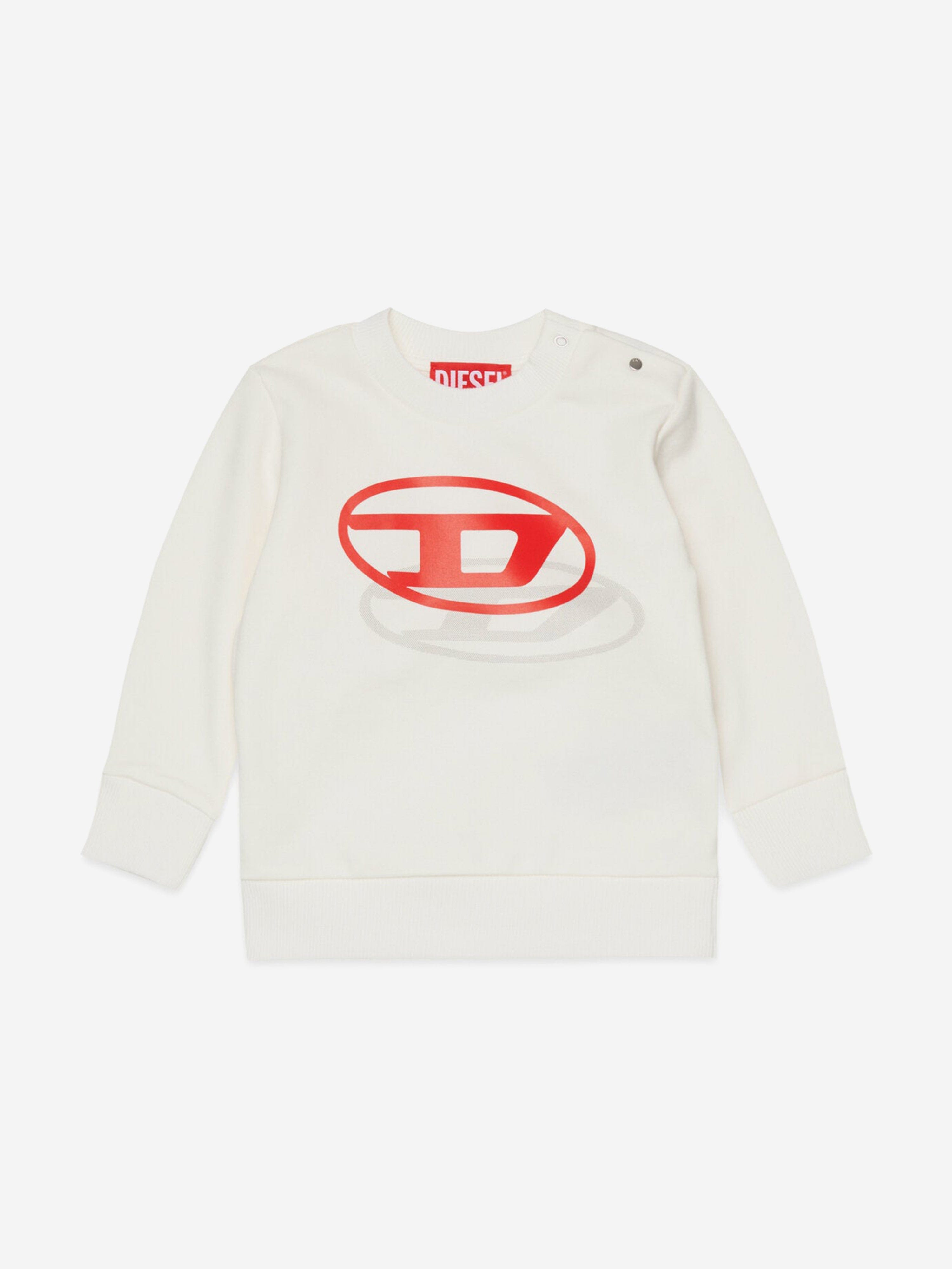 Diesel Baby Boys Logo Short Set in Ivory