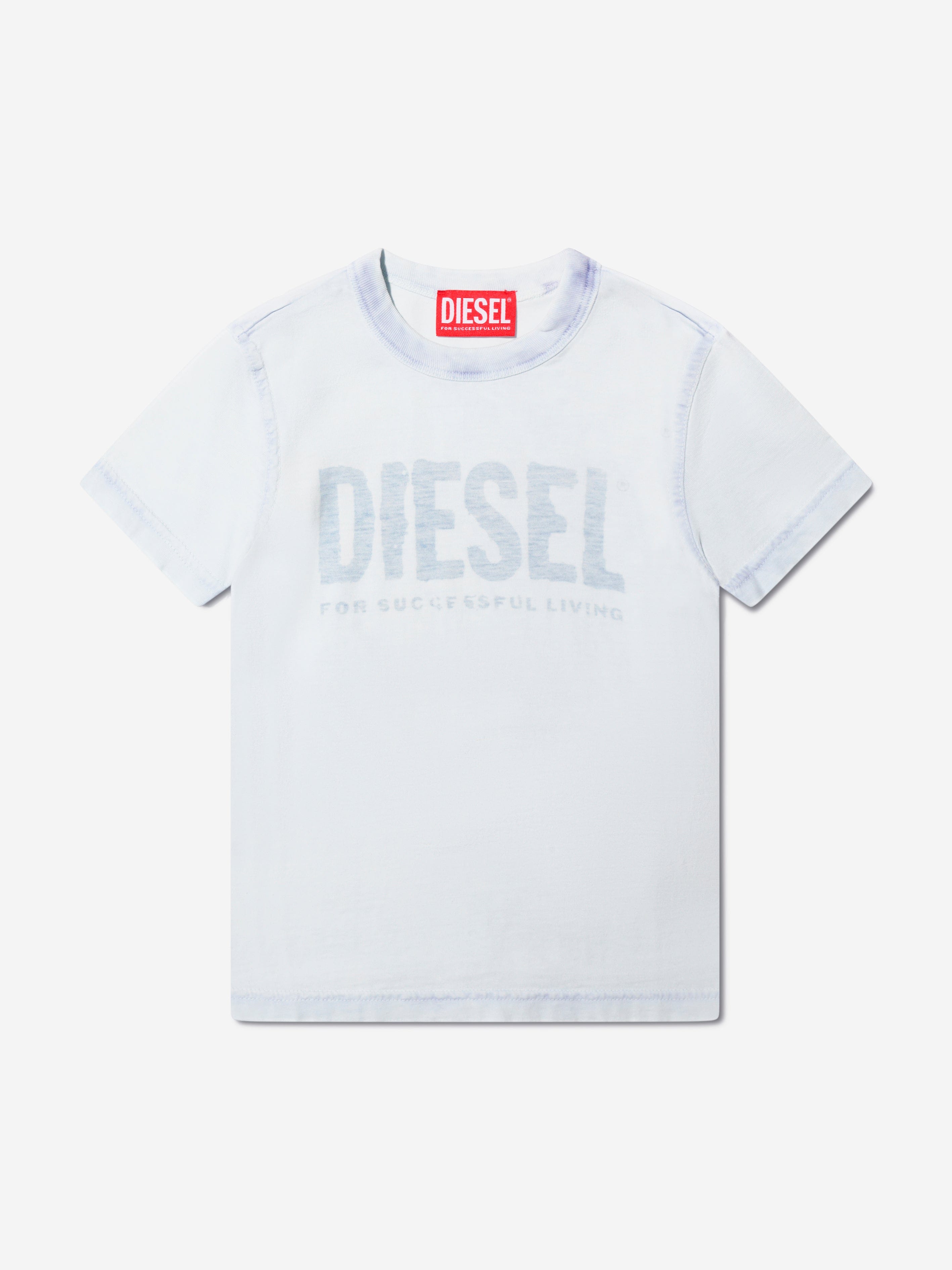 Diesel Boys Logo T-Shirt in Blue