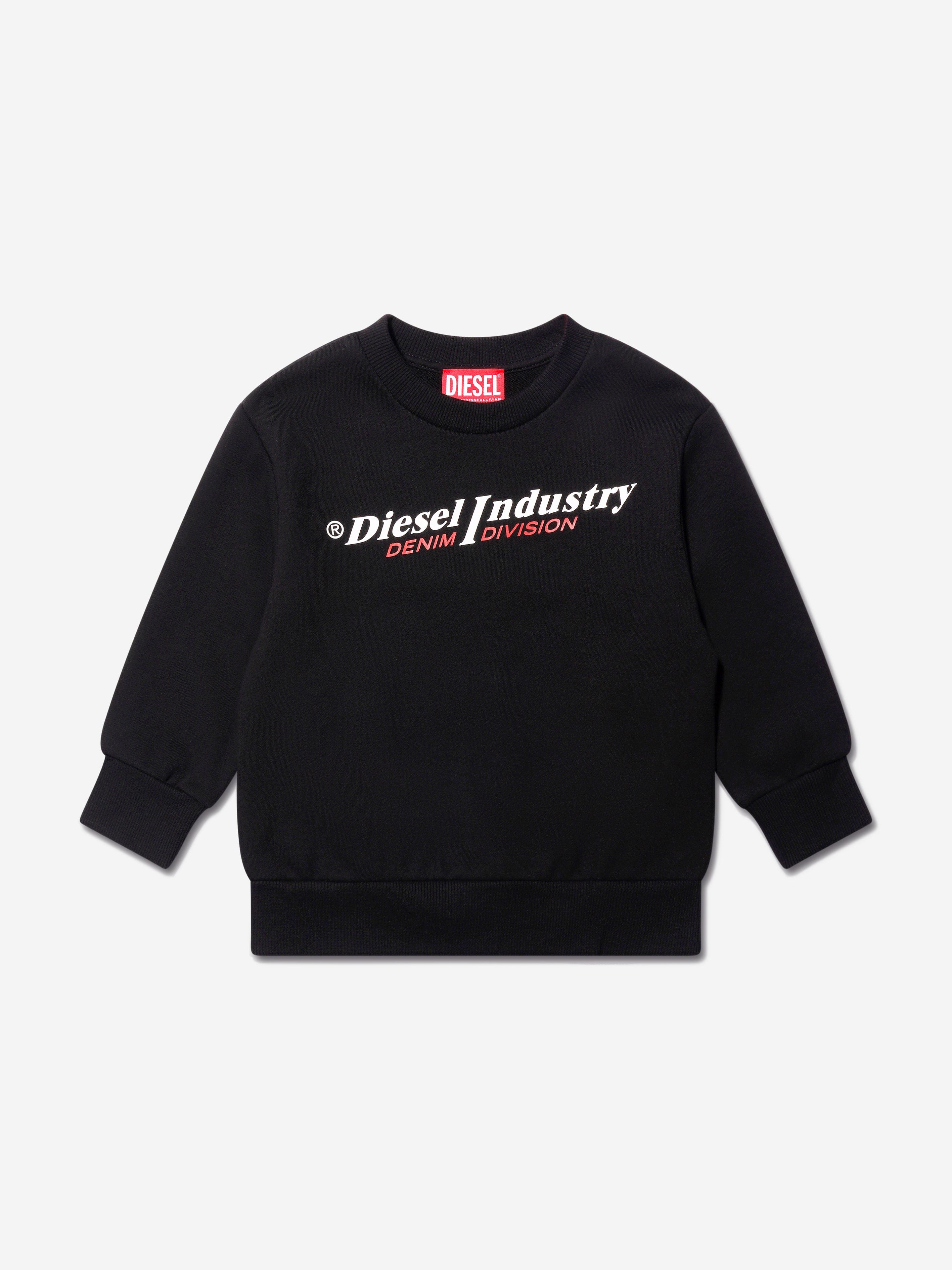 Diesel Boys Logo Sweatshirt in Black