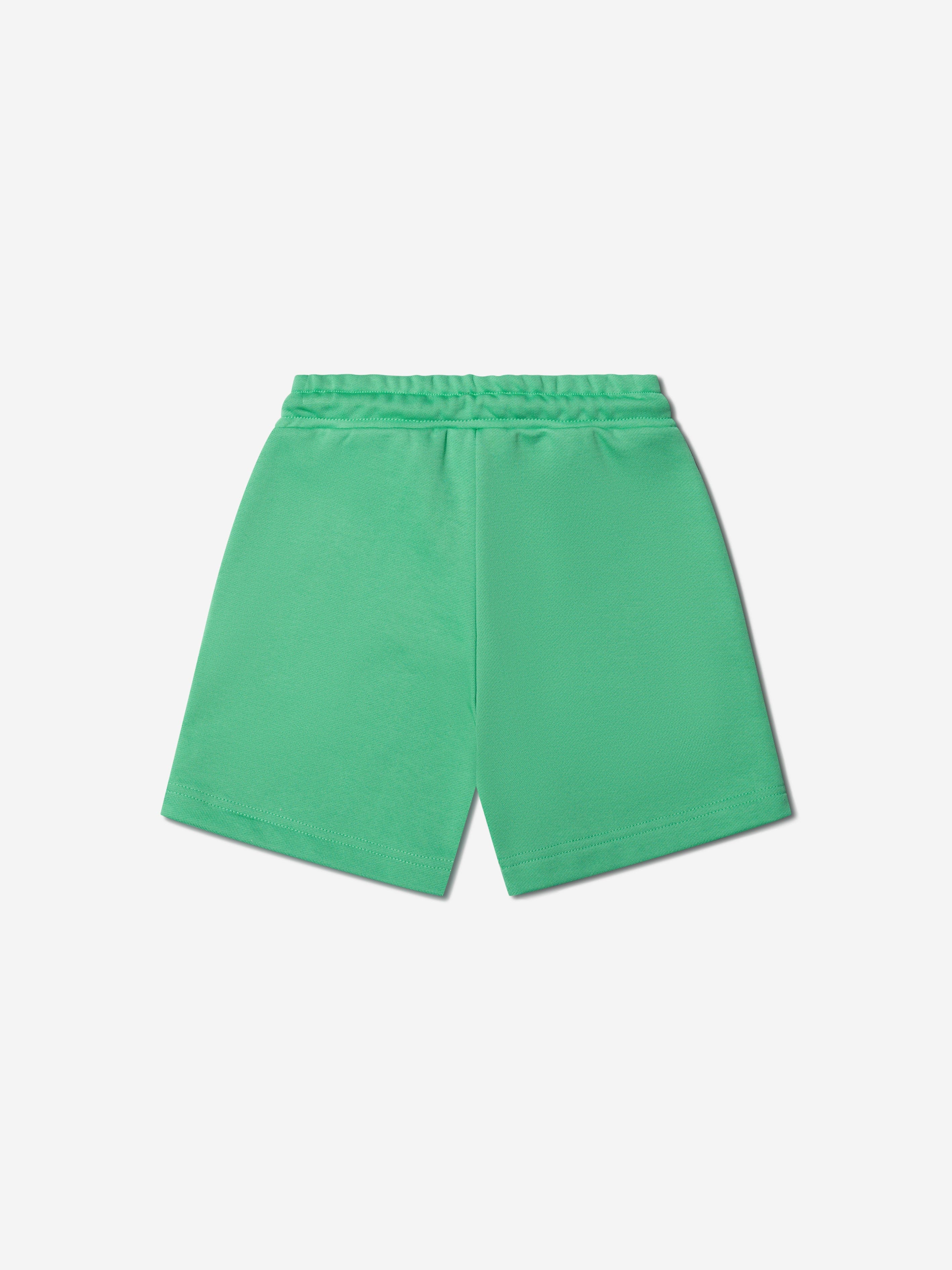 Diesel Boys Logo Jogger Shorts in Green