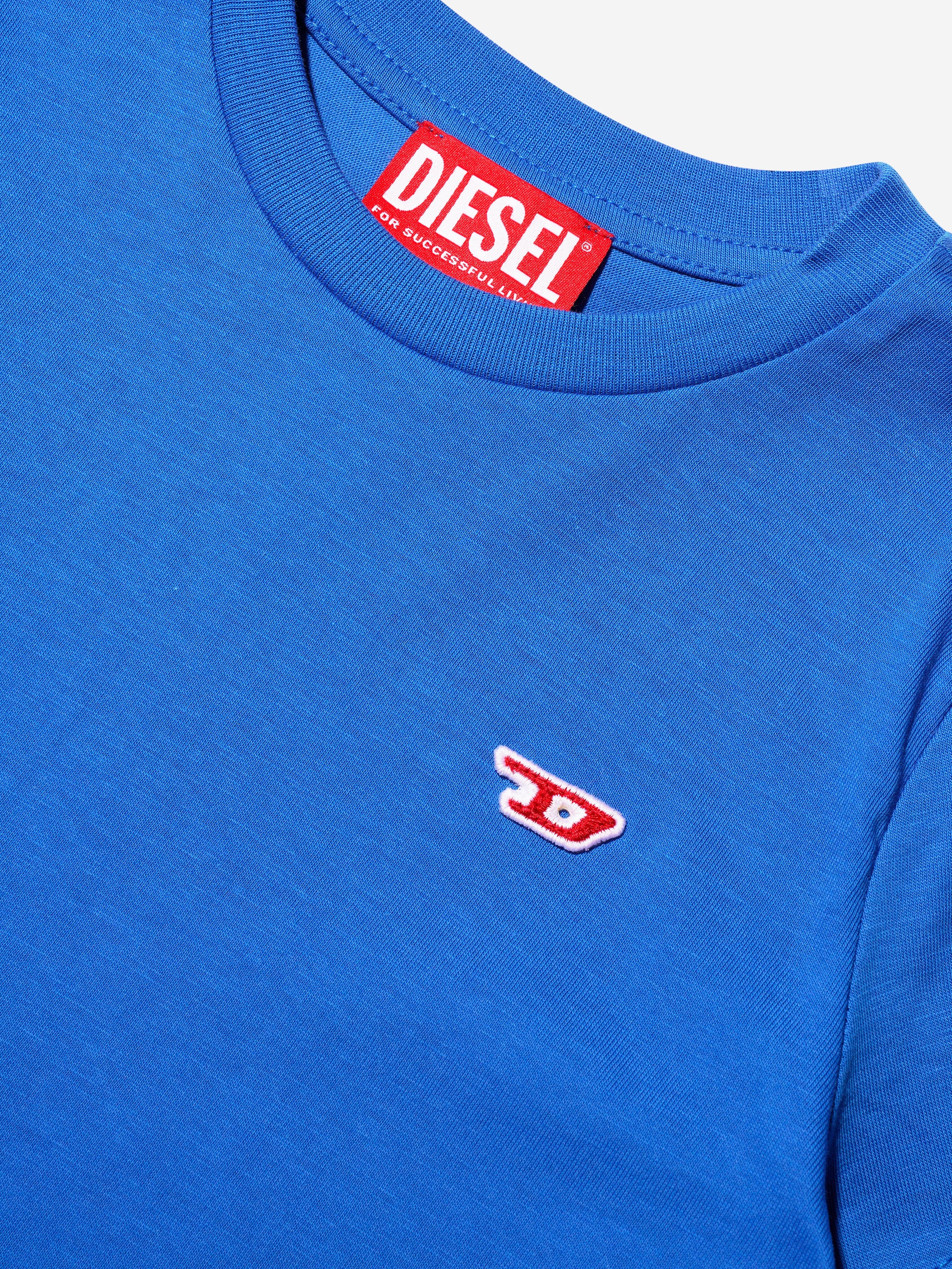 Diesel Boys Logo T-Shirt in Blue