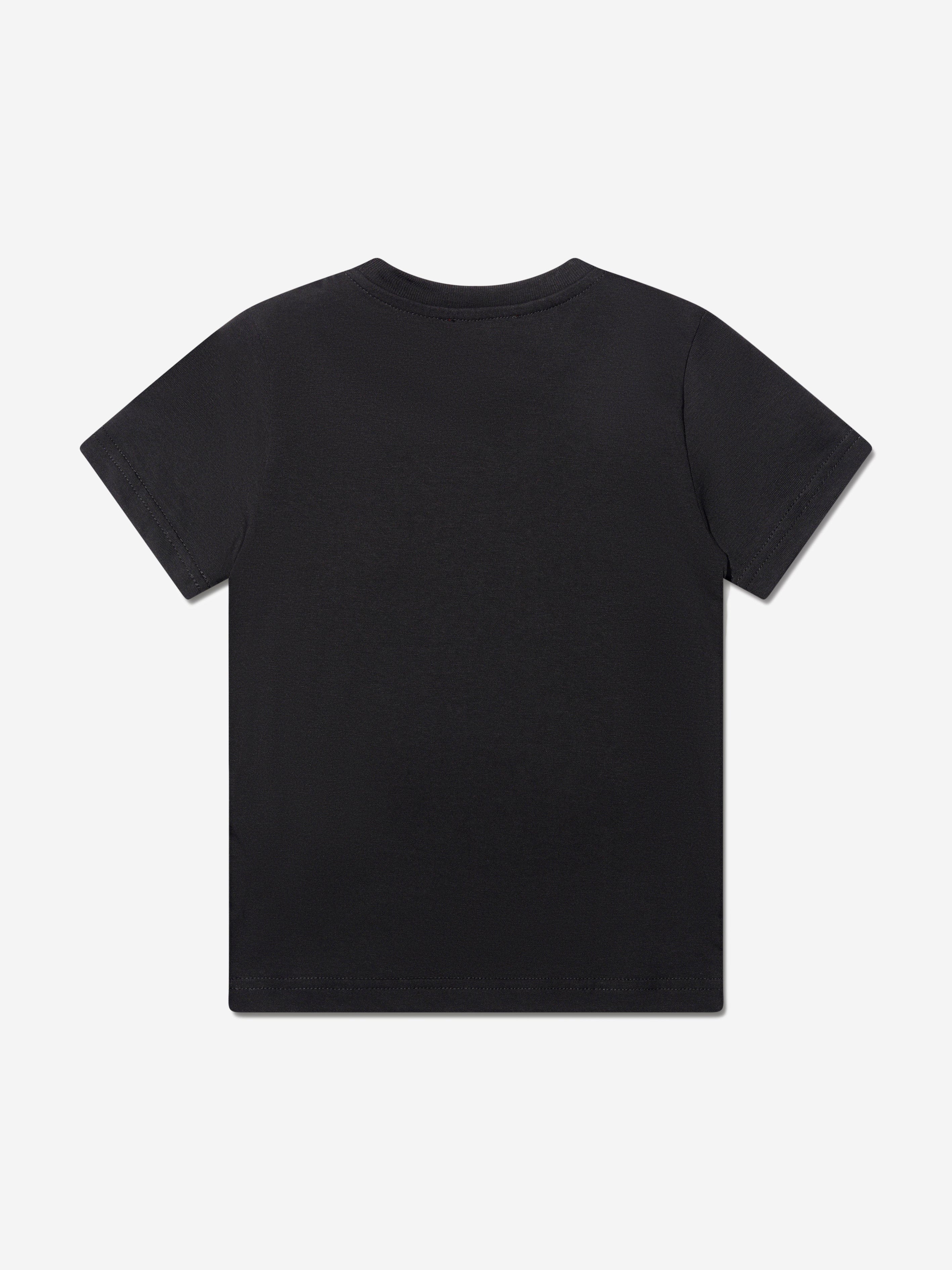 Diesel Boys Logo Print T-Shirt in Black