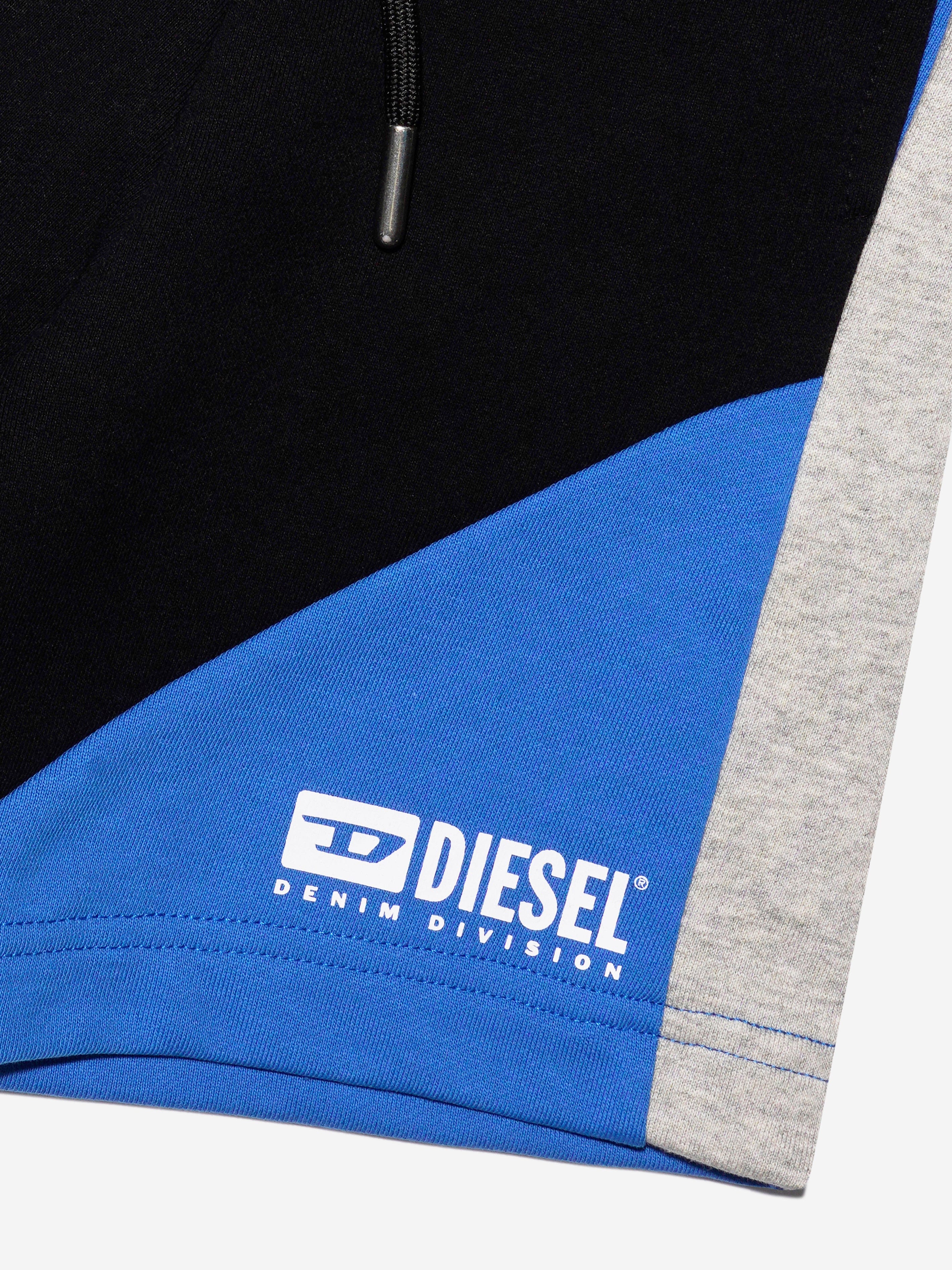 Diesel Boys Tricolour Jogger Shorts in Blue