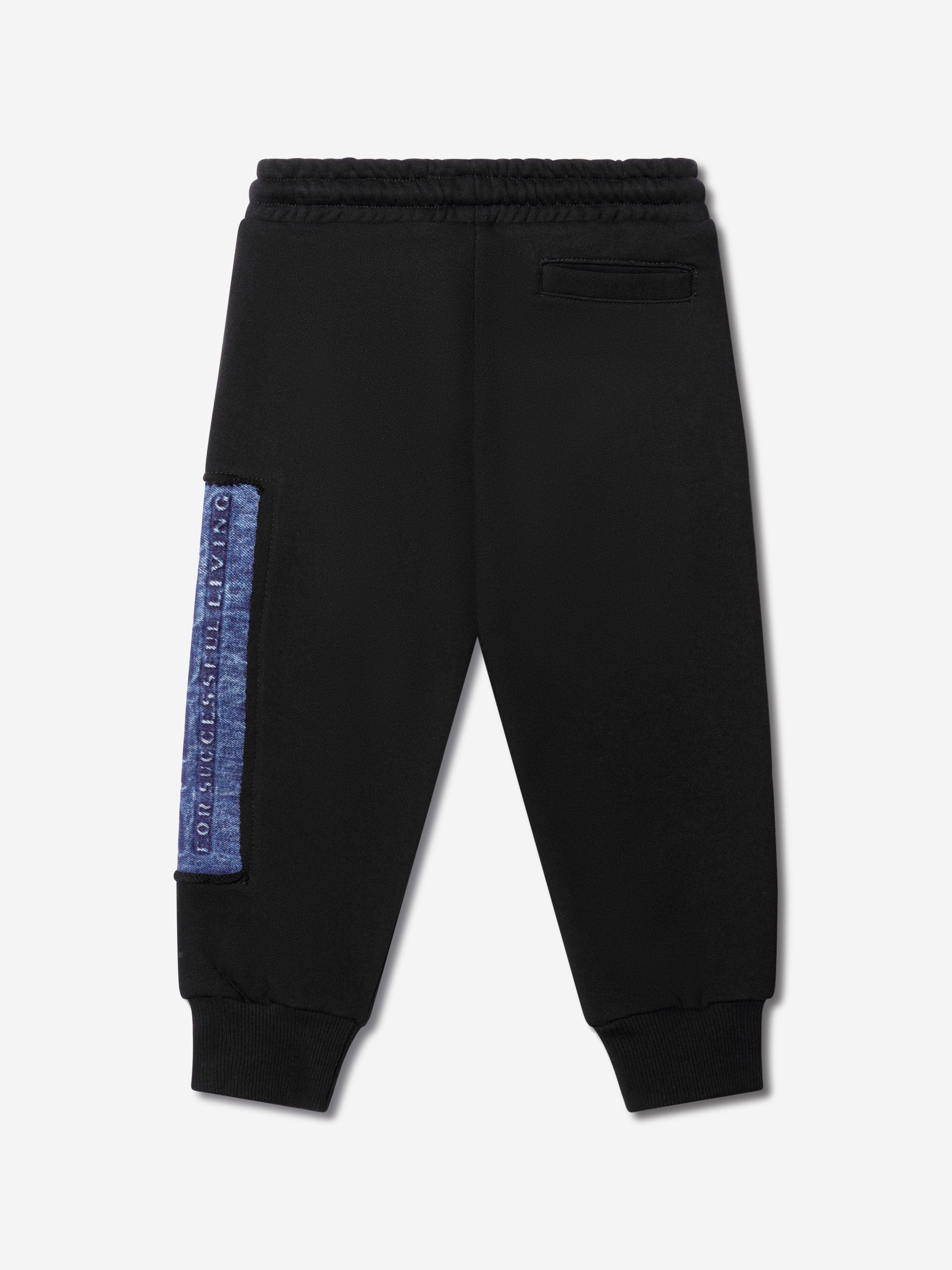 Diesel Boys Logo Joggers in Black