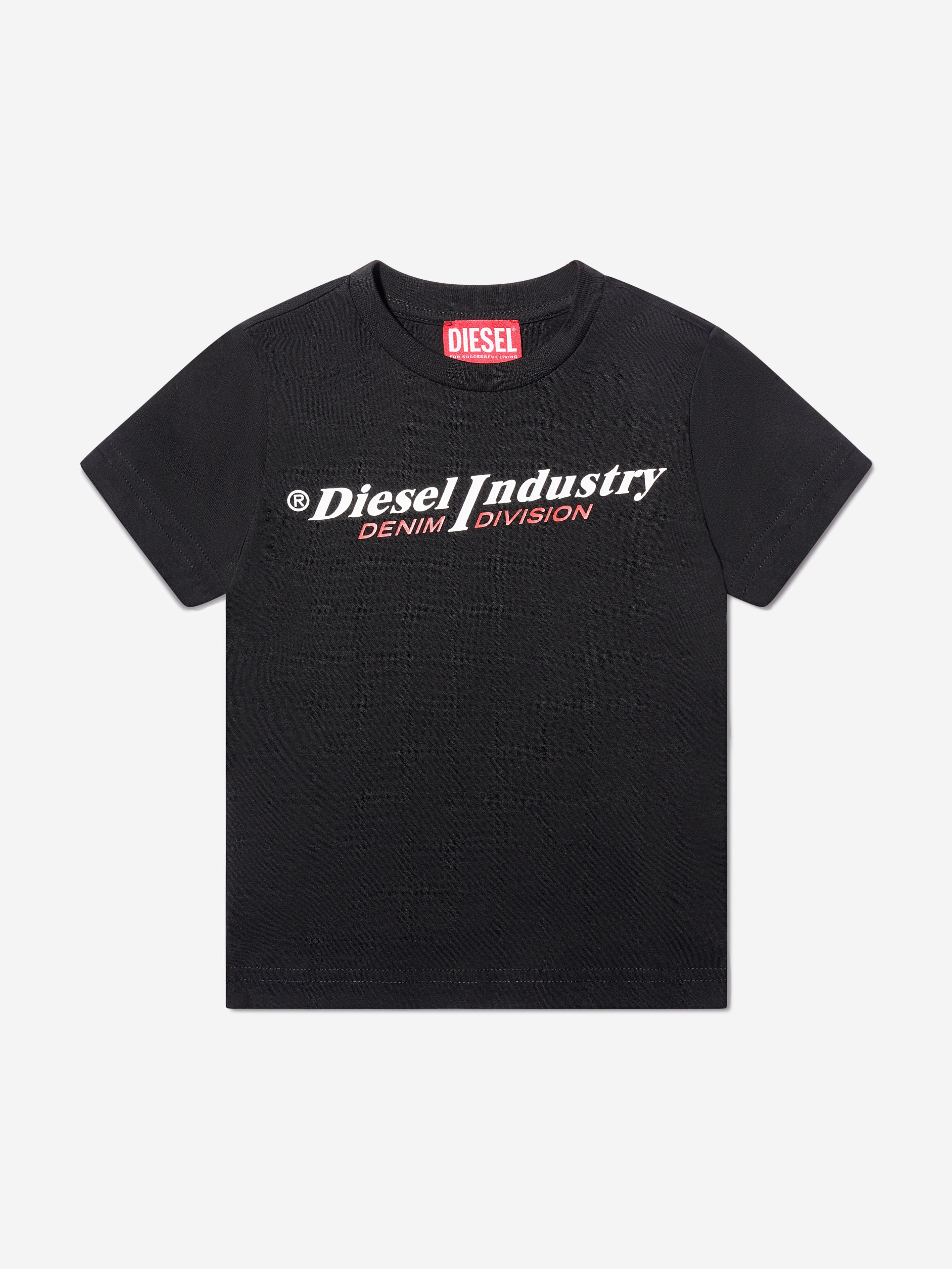 Diesel Boys Logo T-Shirt in Black