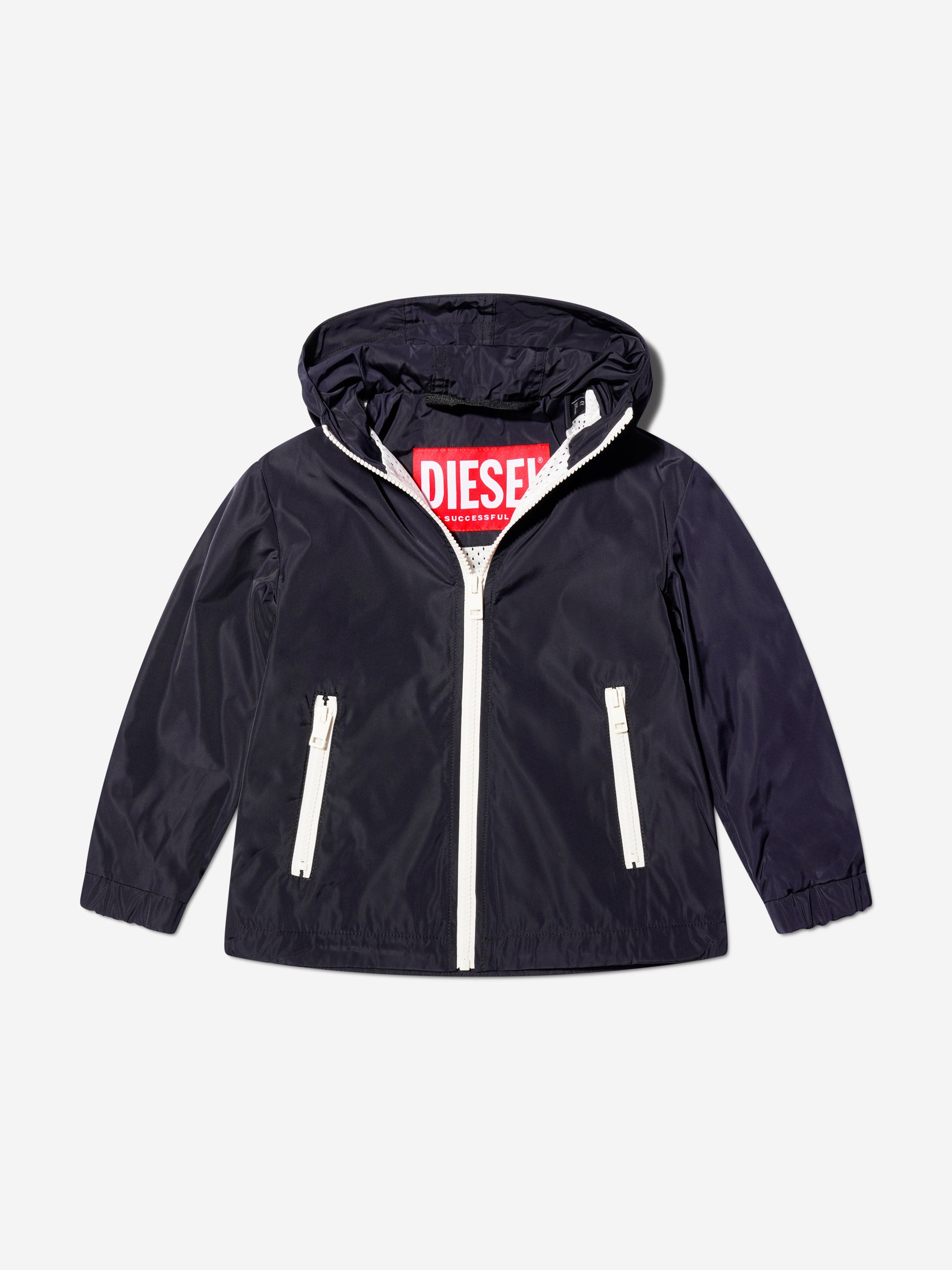 Diesel Kids Zip Up Jacket in Black