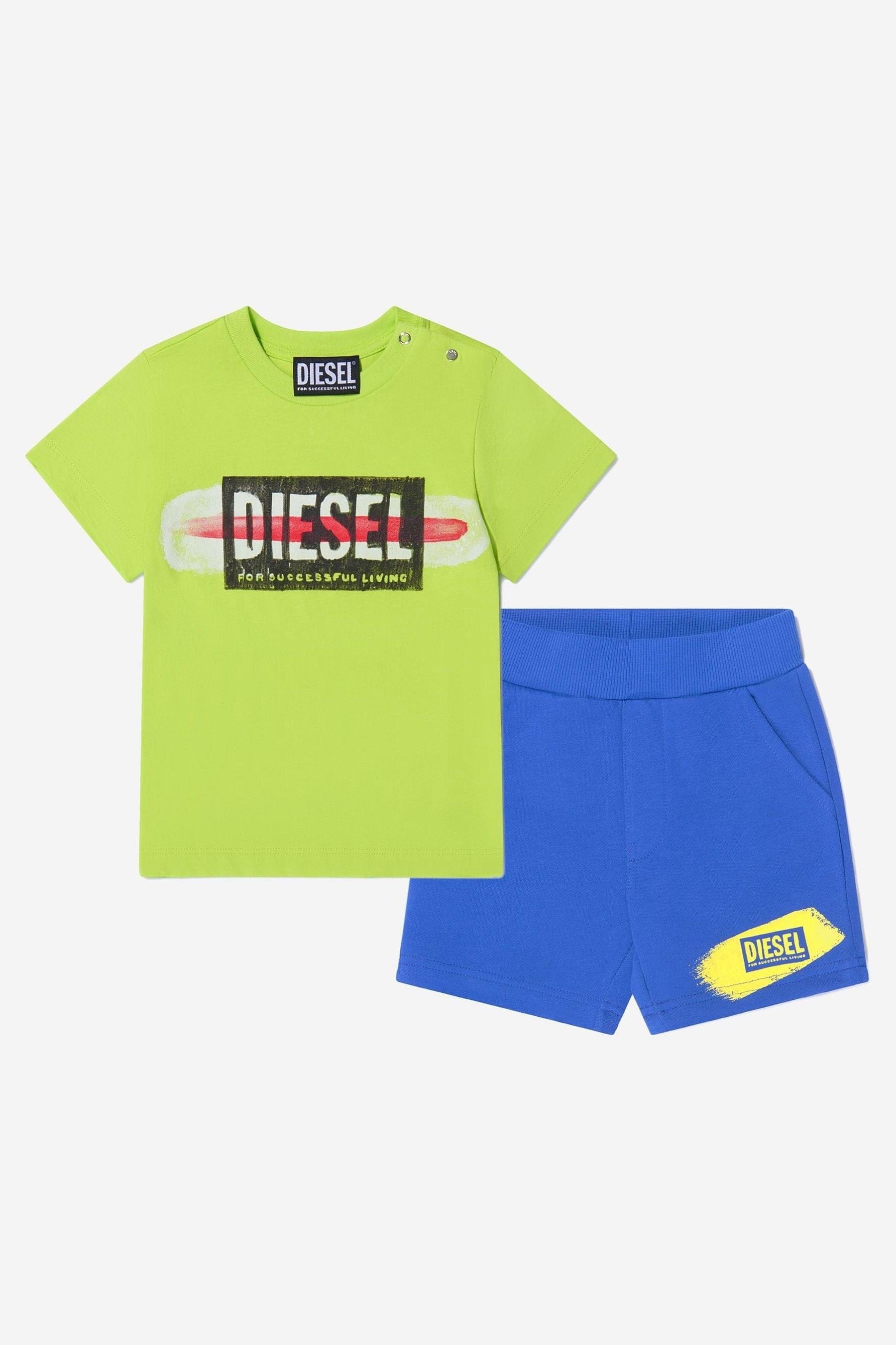 Diesel Baby Boys Cotton T-Shirt And Shorts Set