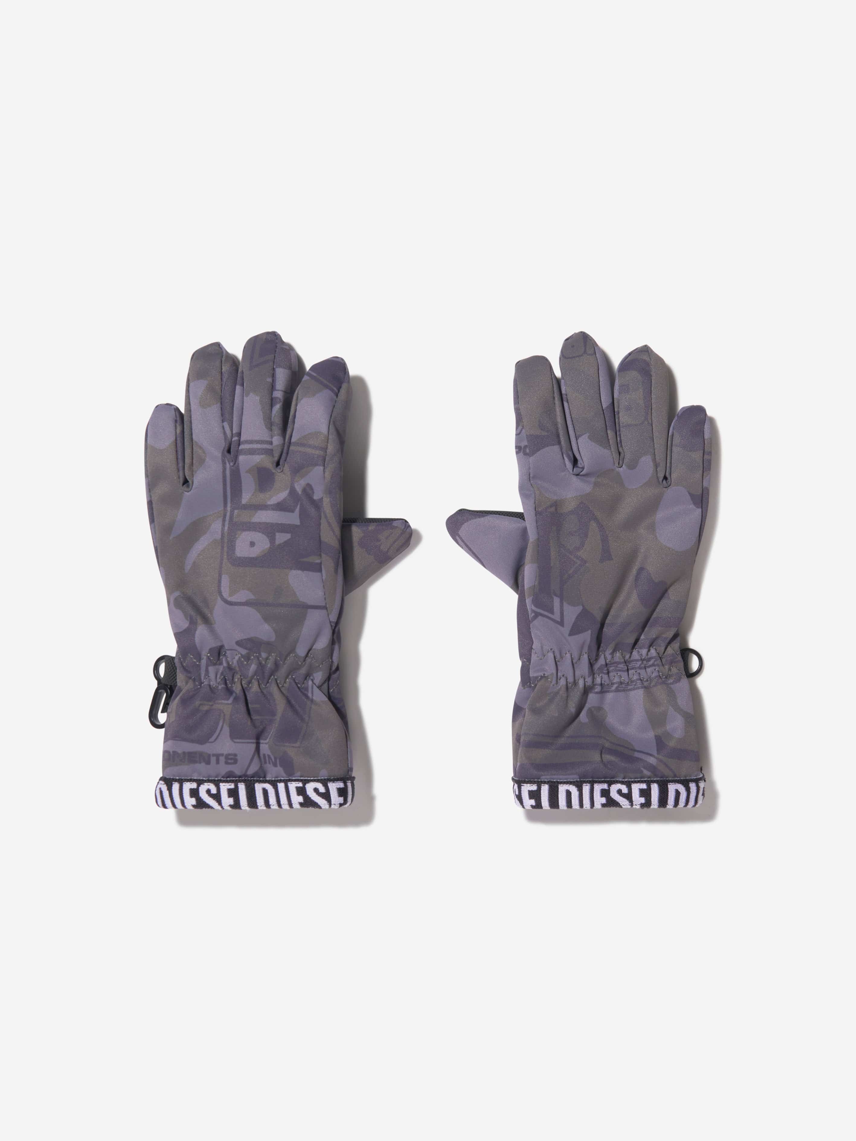 Diesel Boys Racing Print Ski Gloves