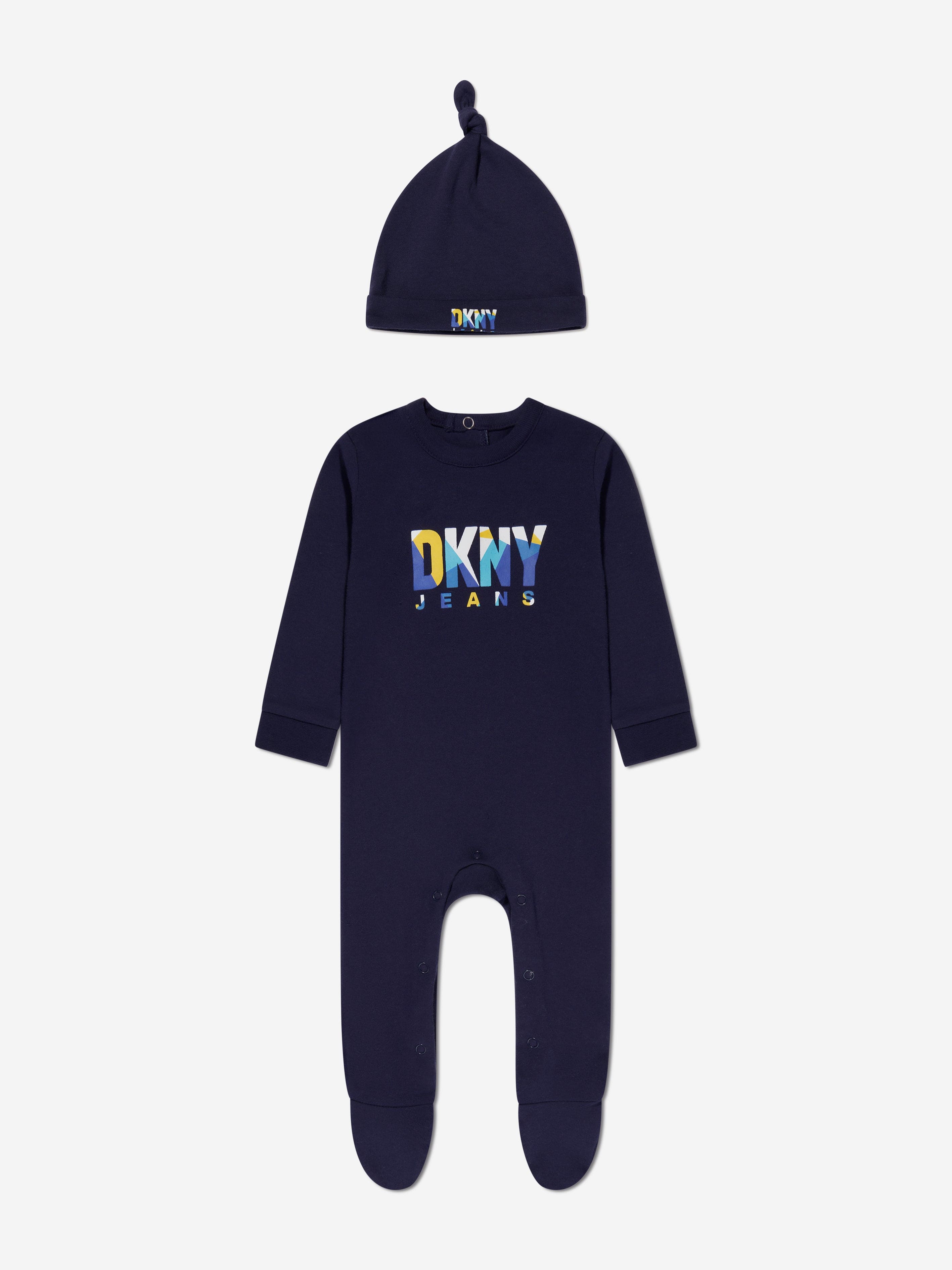 DKNY Baby Boys 2 Piece Hanging Gift Set in Navy