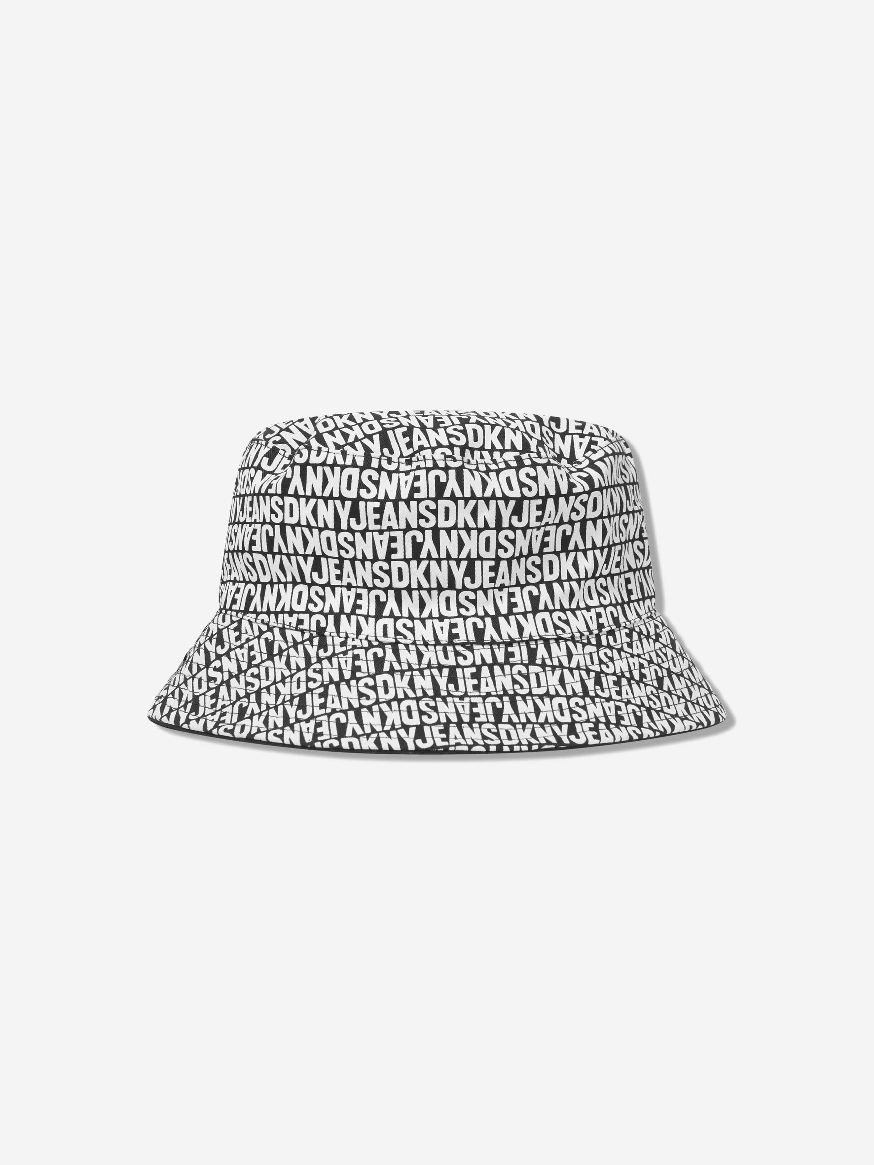 DKNY Kids Logo Bucket Hat in Black