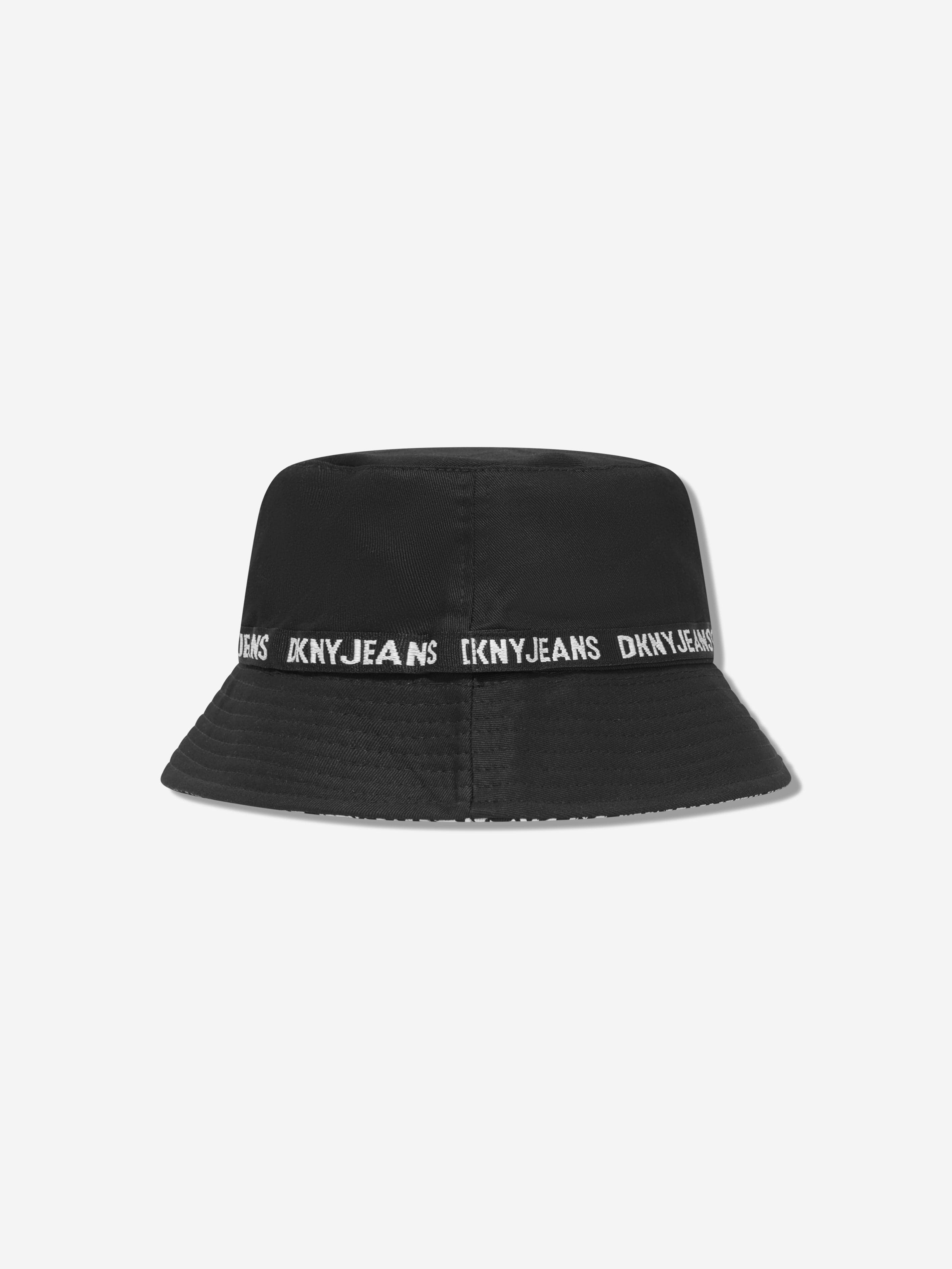 DKNY Kids Logo Bucket Hat in Black