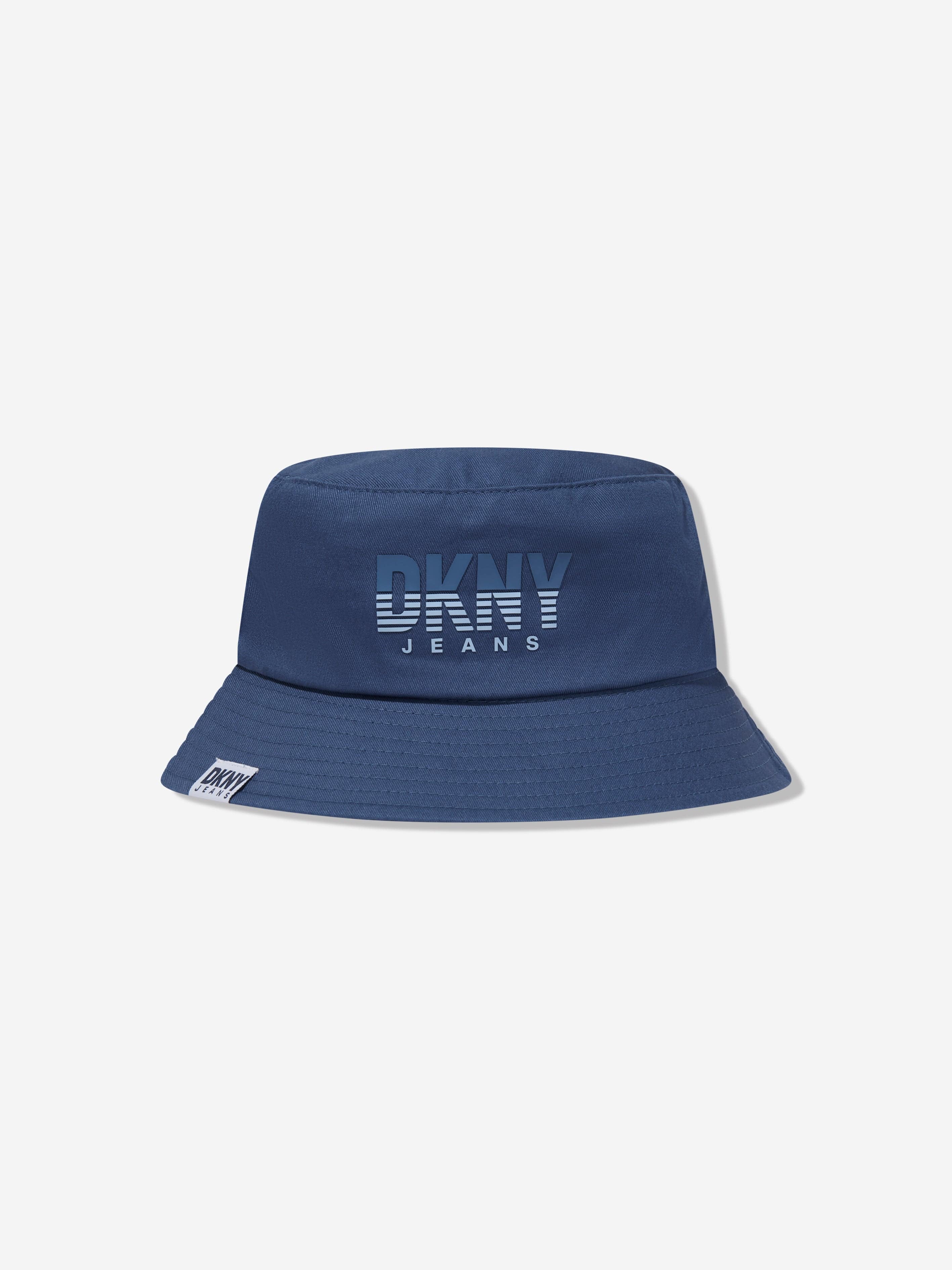 DKNY Boys Logo Bucket Hat in Blue