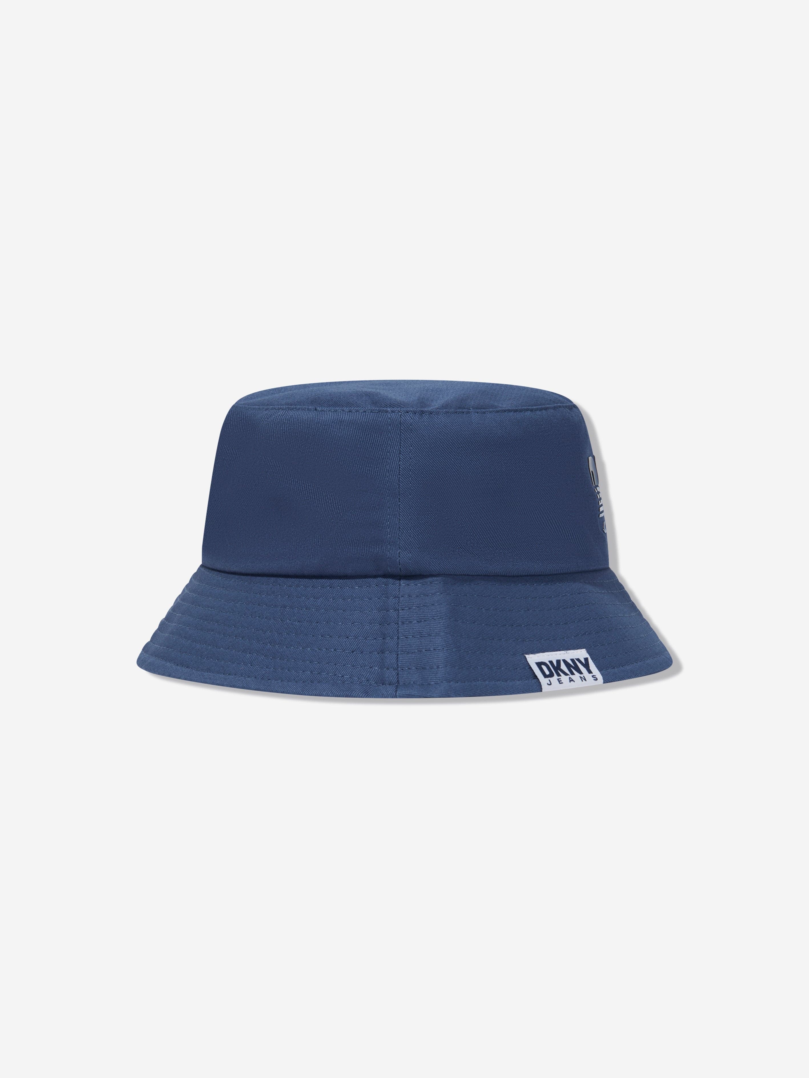 DKNY Boys Logo Bucket Hat in Blue