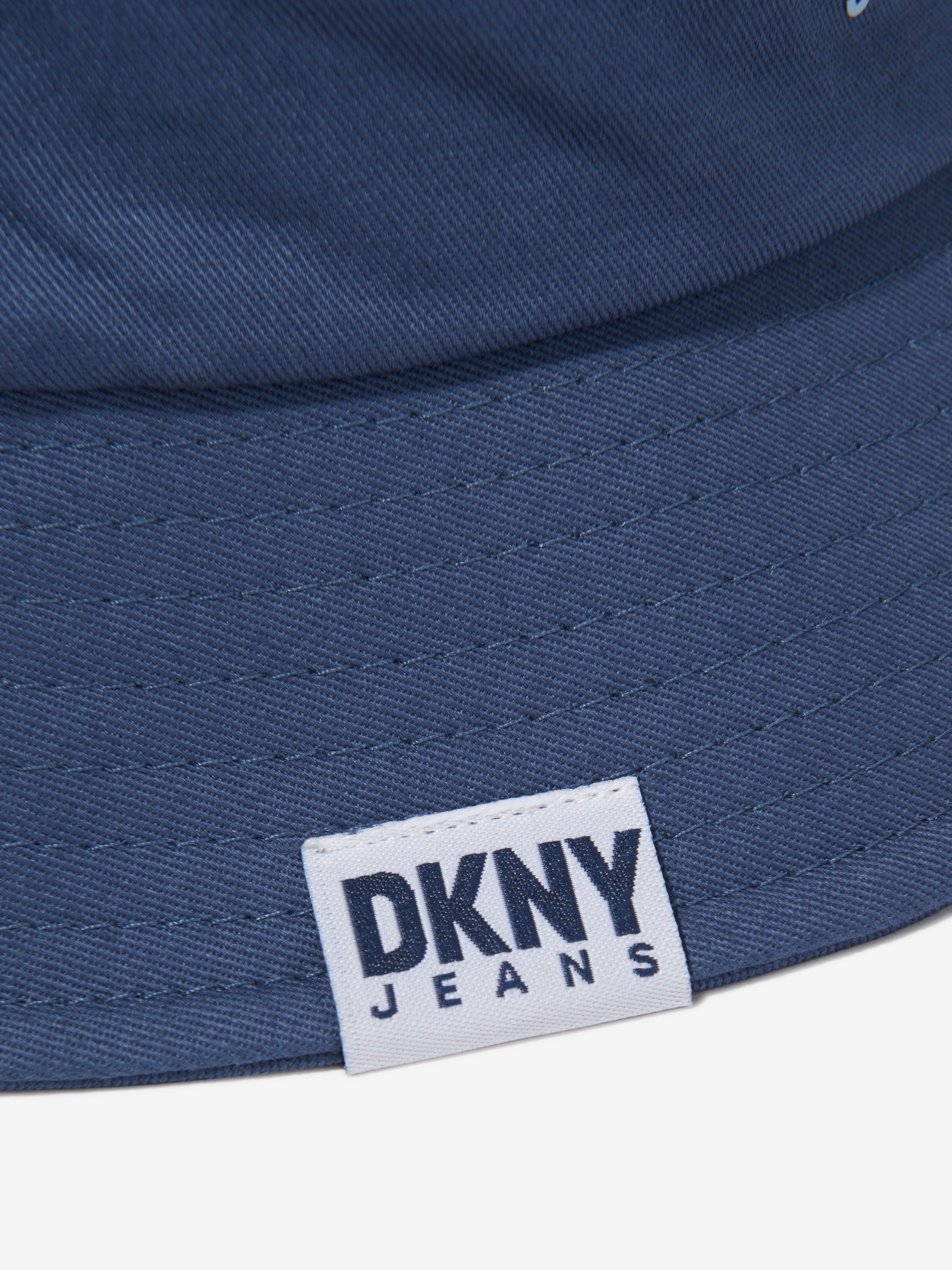 DKNY Boys Logo Bucket Hat in Blue