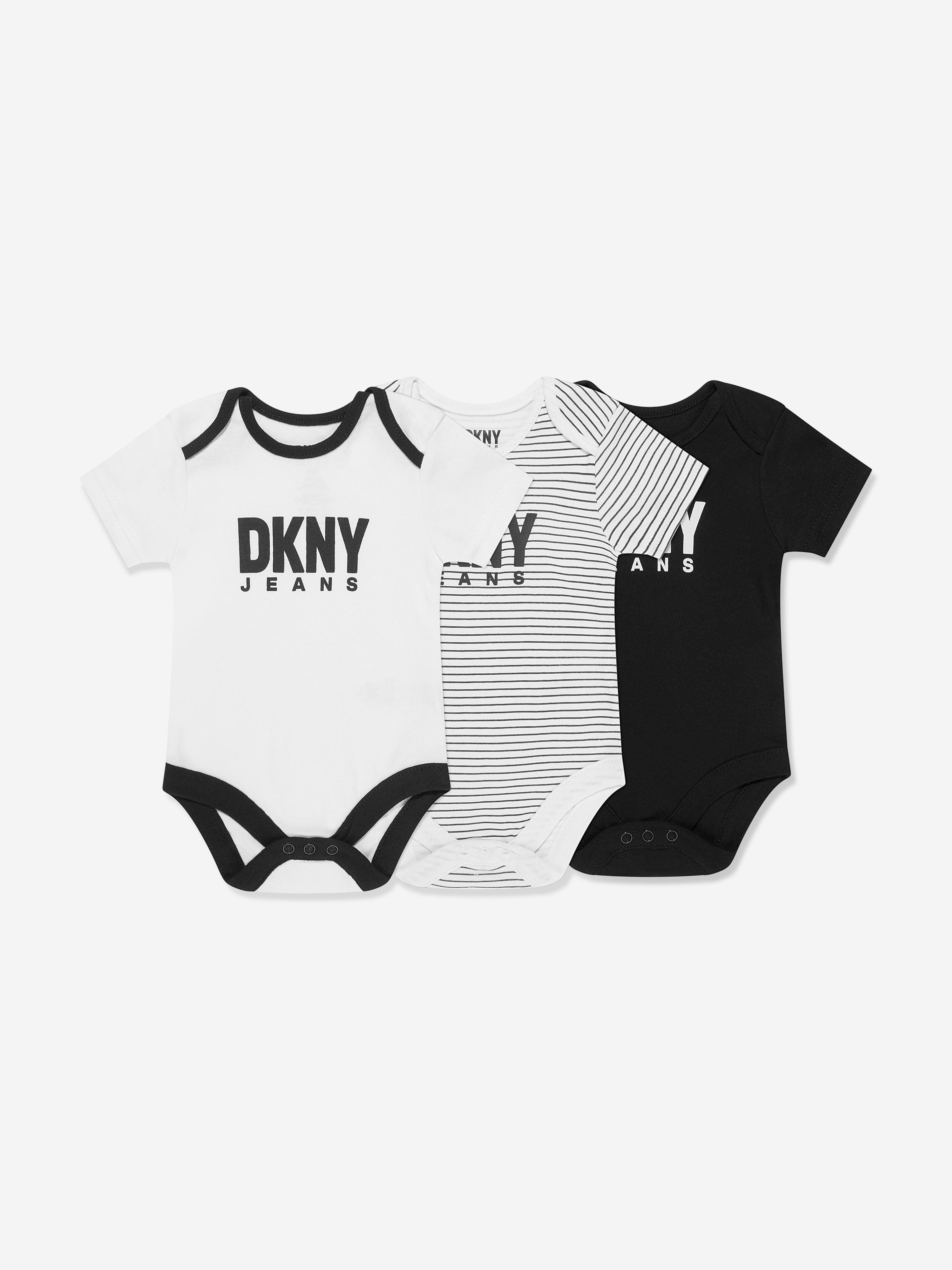 DKNY Baby 3 Piece Bodysuit Pack in Black