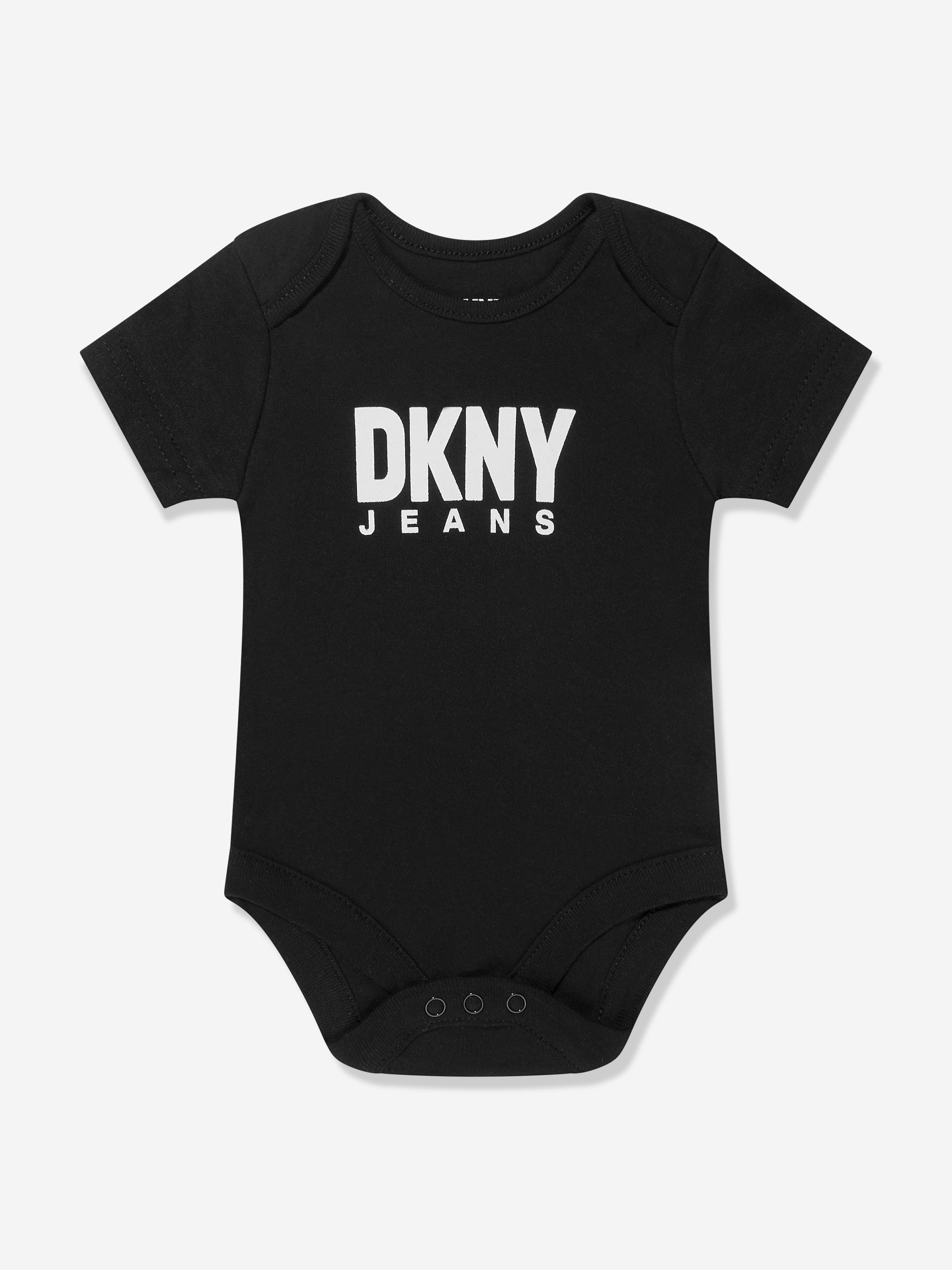 DKNY Baby 3 Piece Bodysuit Pack in Black