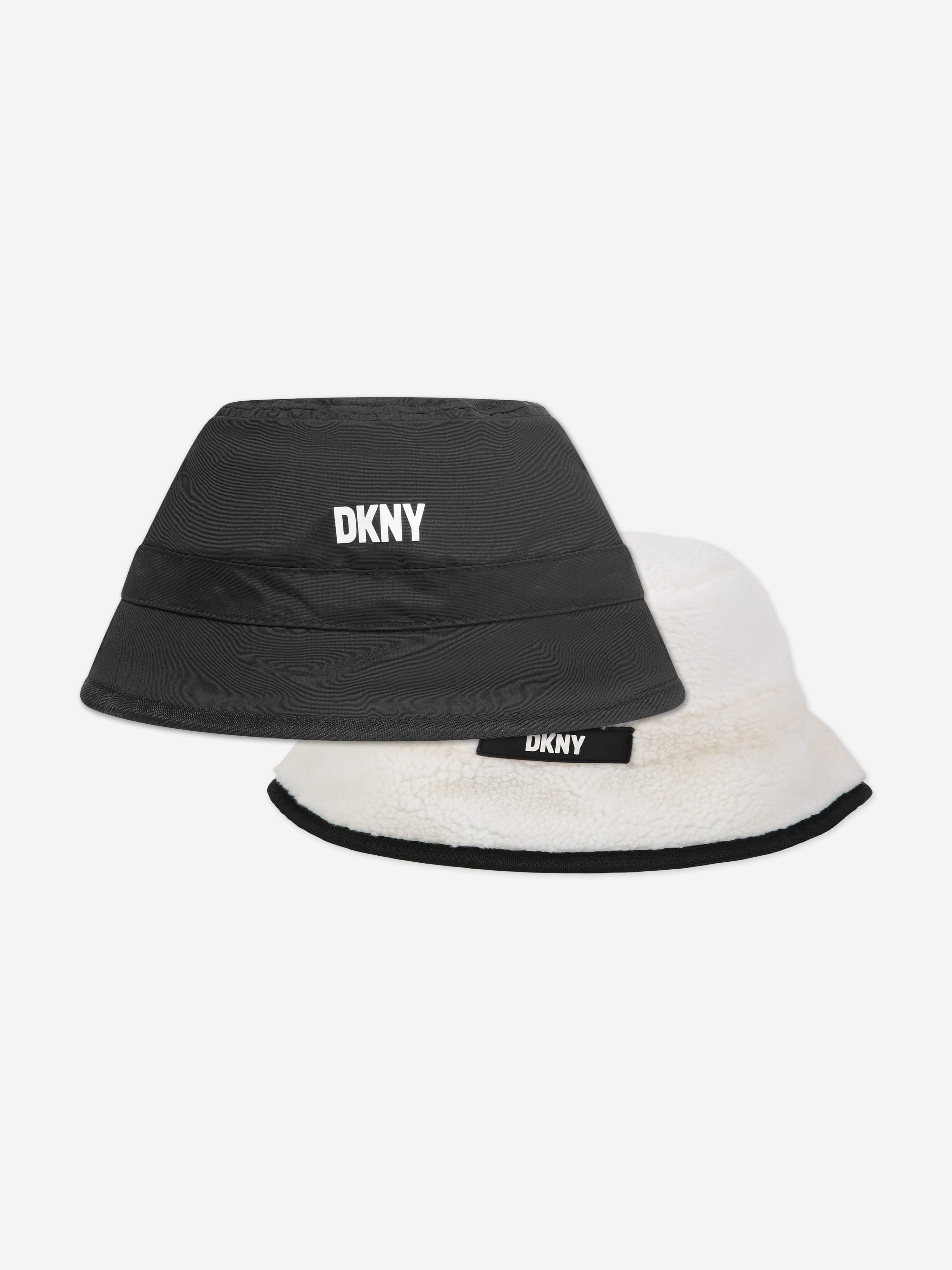 DKNY Girls Reversible Bucket Hat in Black