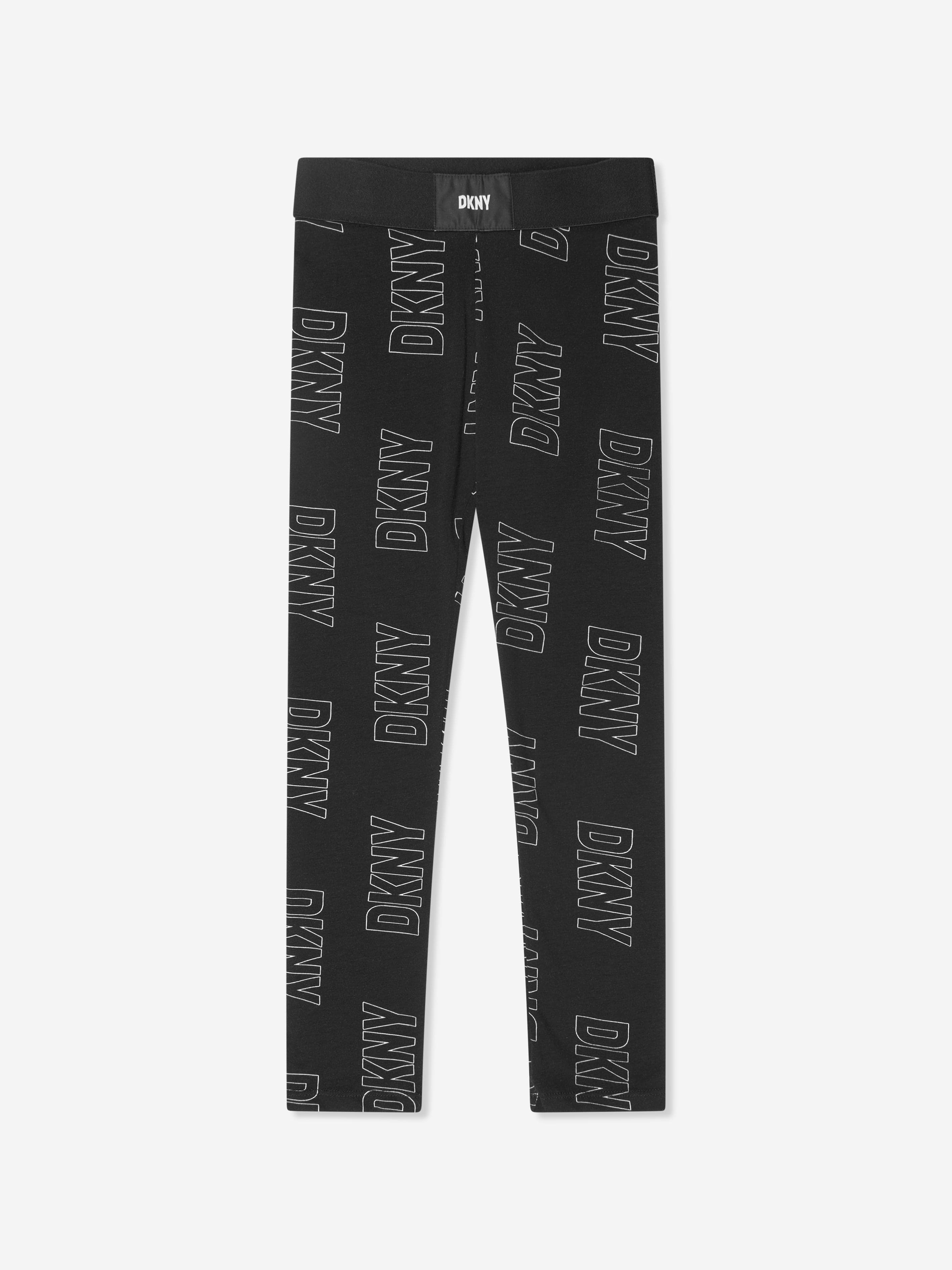 DKNY Girls Logo Leggings in Black