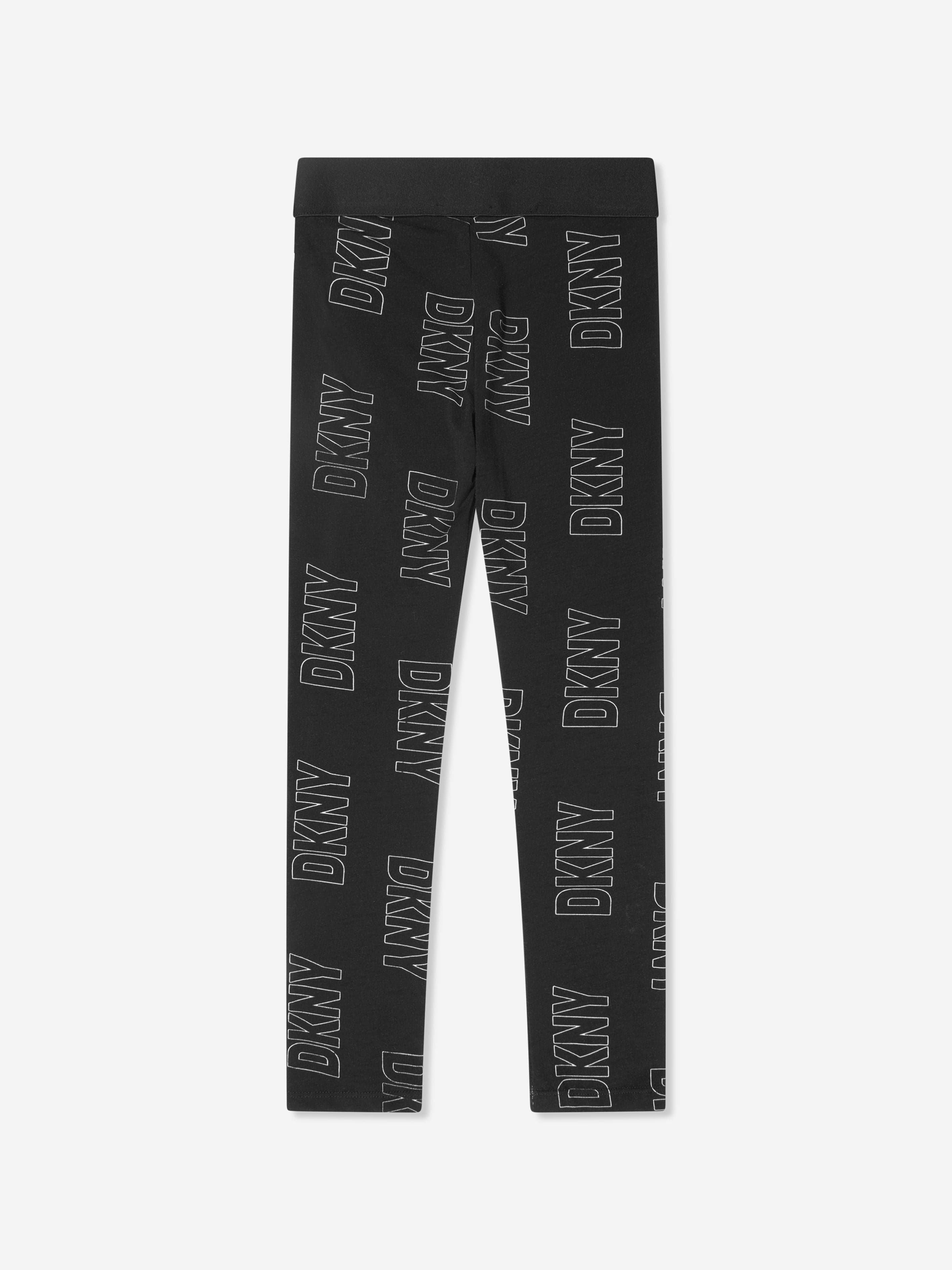 DKNY Girls Logo Leggings in Black