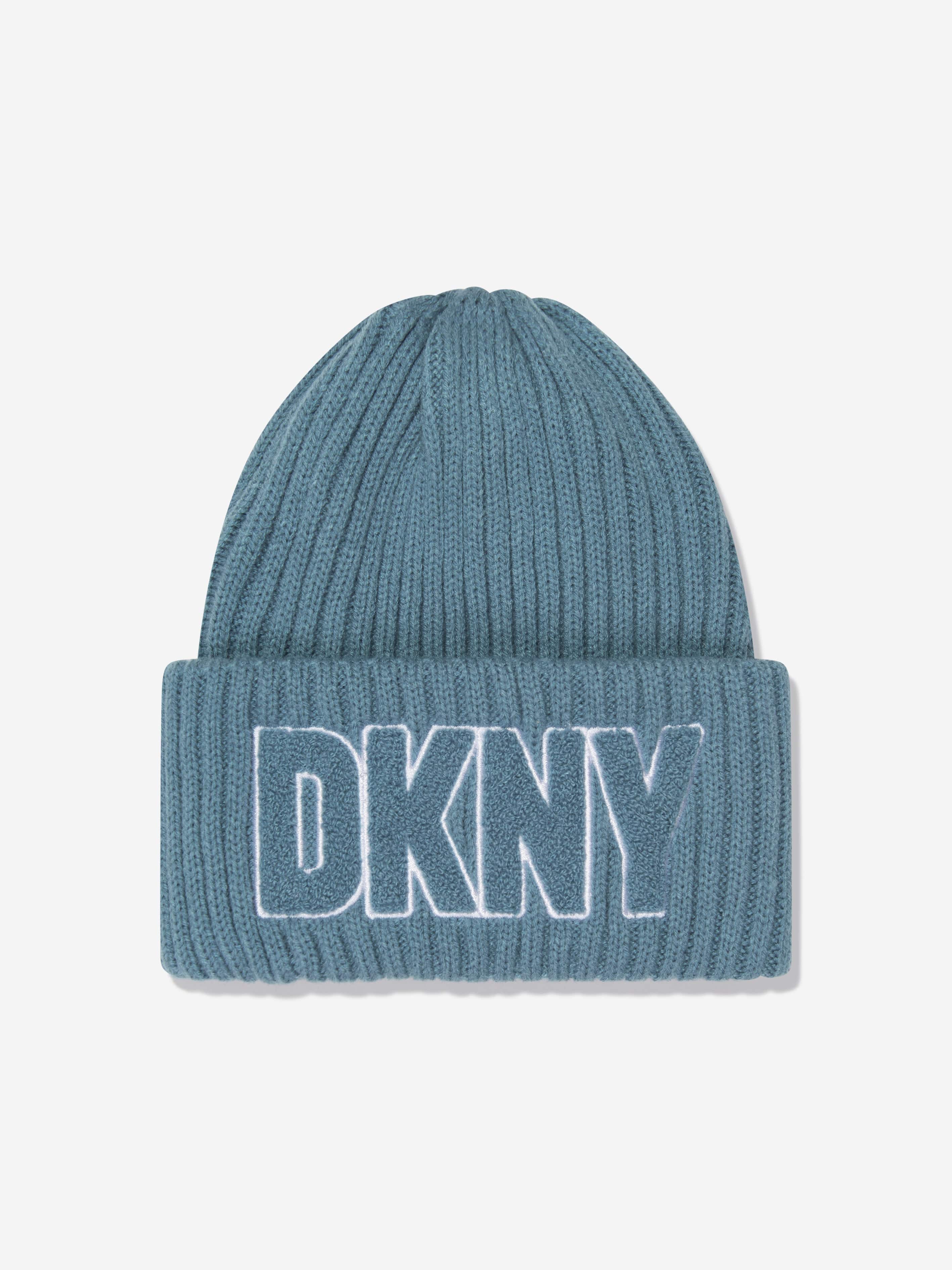 DKNY Kids Knitted Pull On Hat in Turquoise