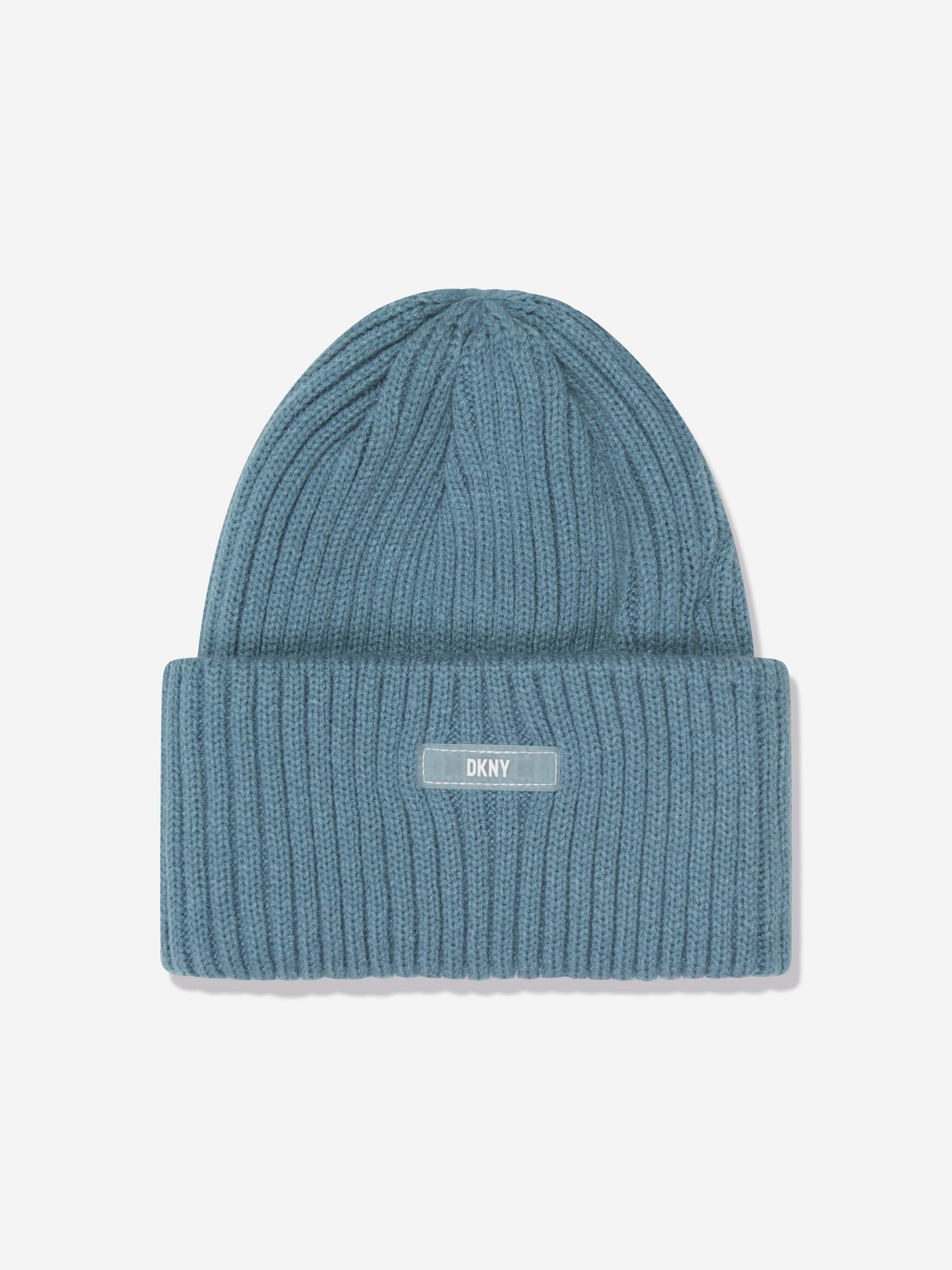 DKNY Kids Knitted Pull On Hat in Turquoise