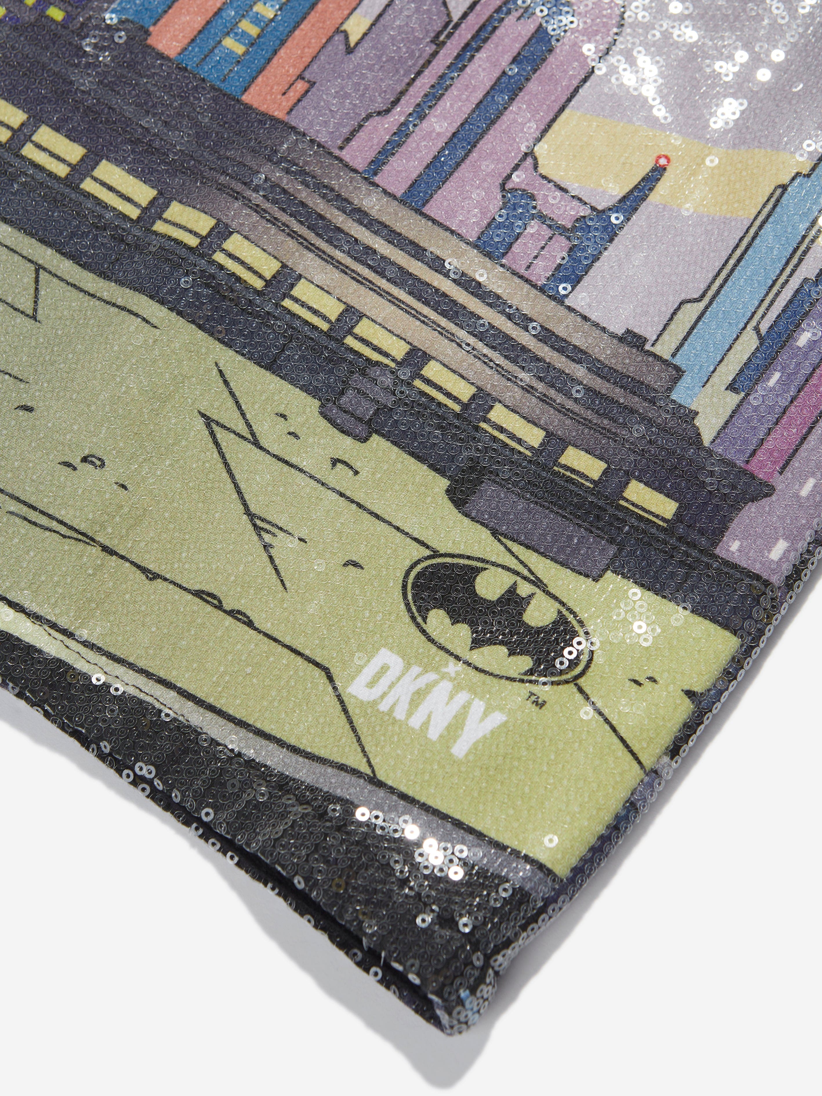 DKNY Girls Batman Sequin Dress in Multicolour