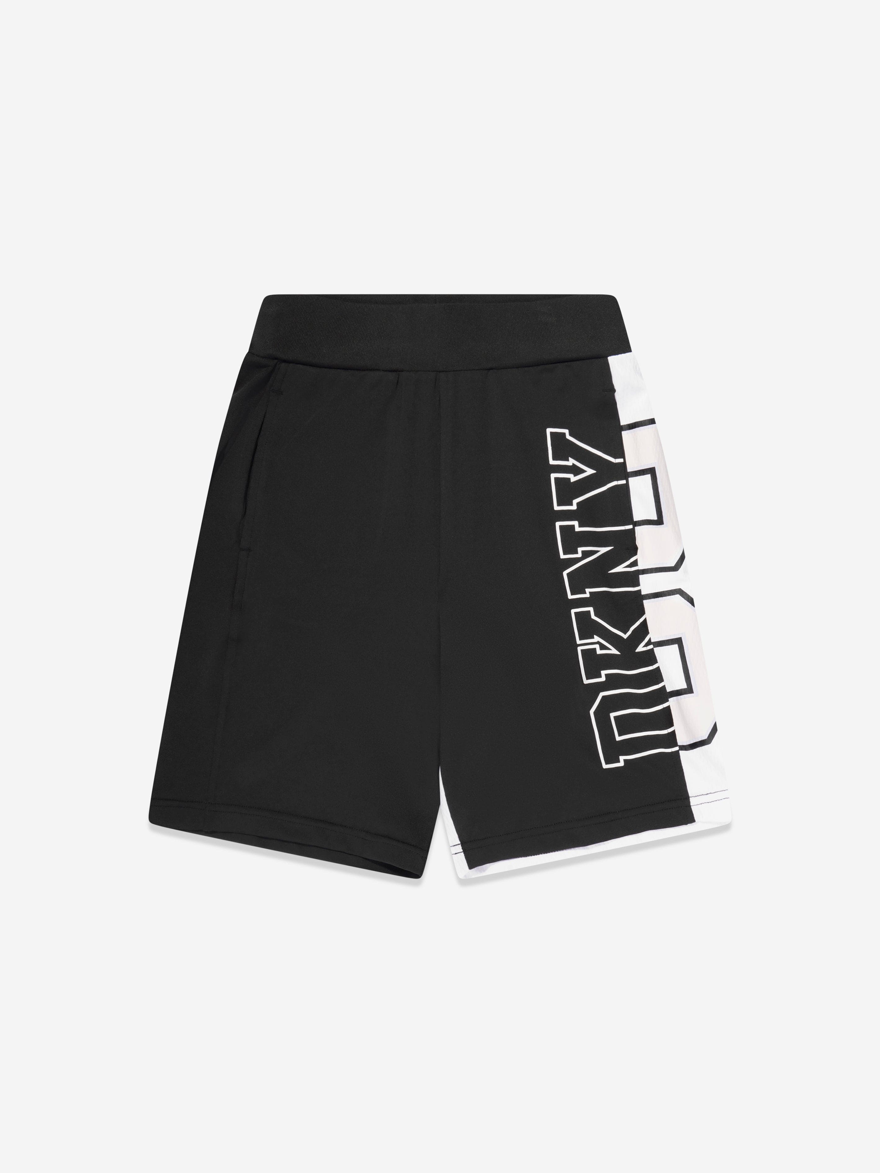 DKNY Kids Logo Bermuda Shorts in Black