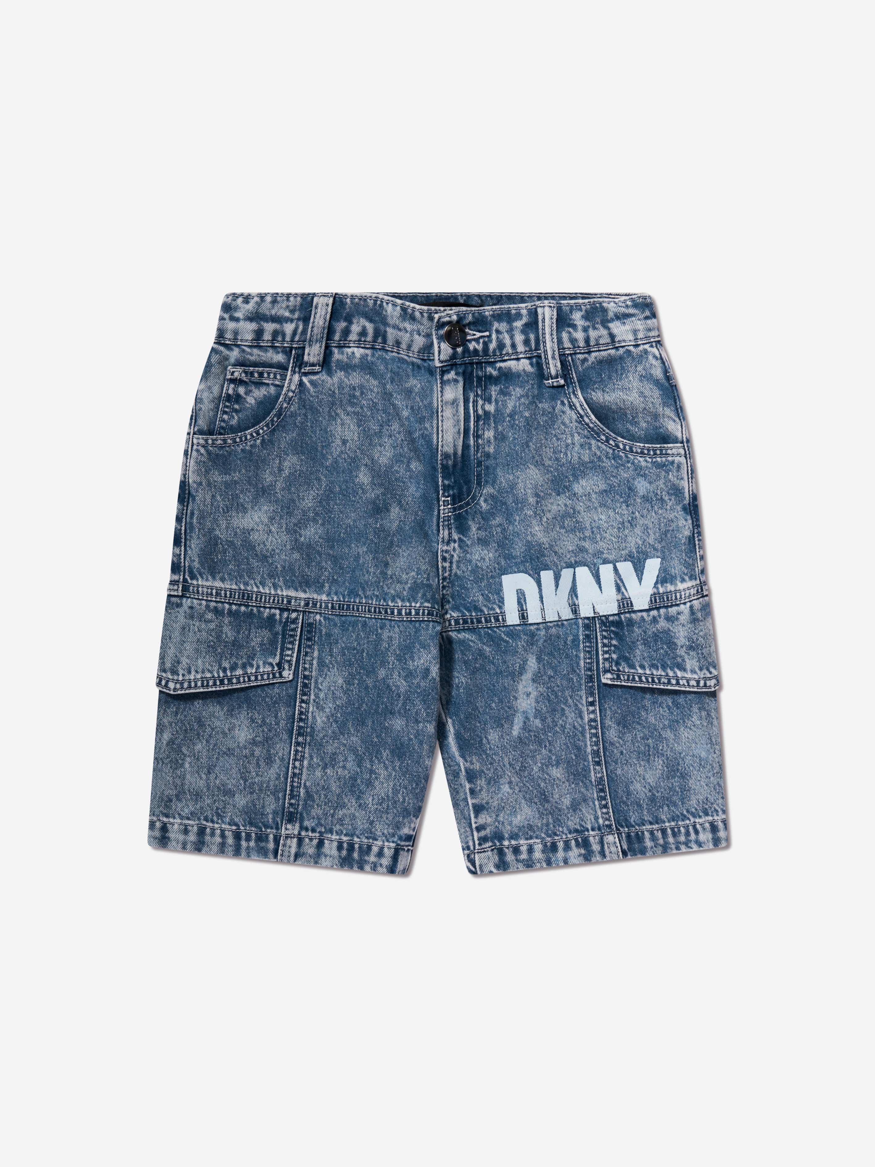 DKNY Boys Denim Bermuda Shorts in Blue