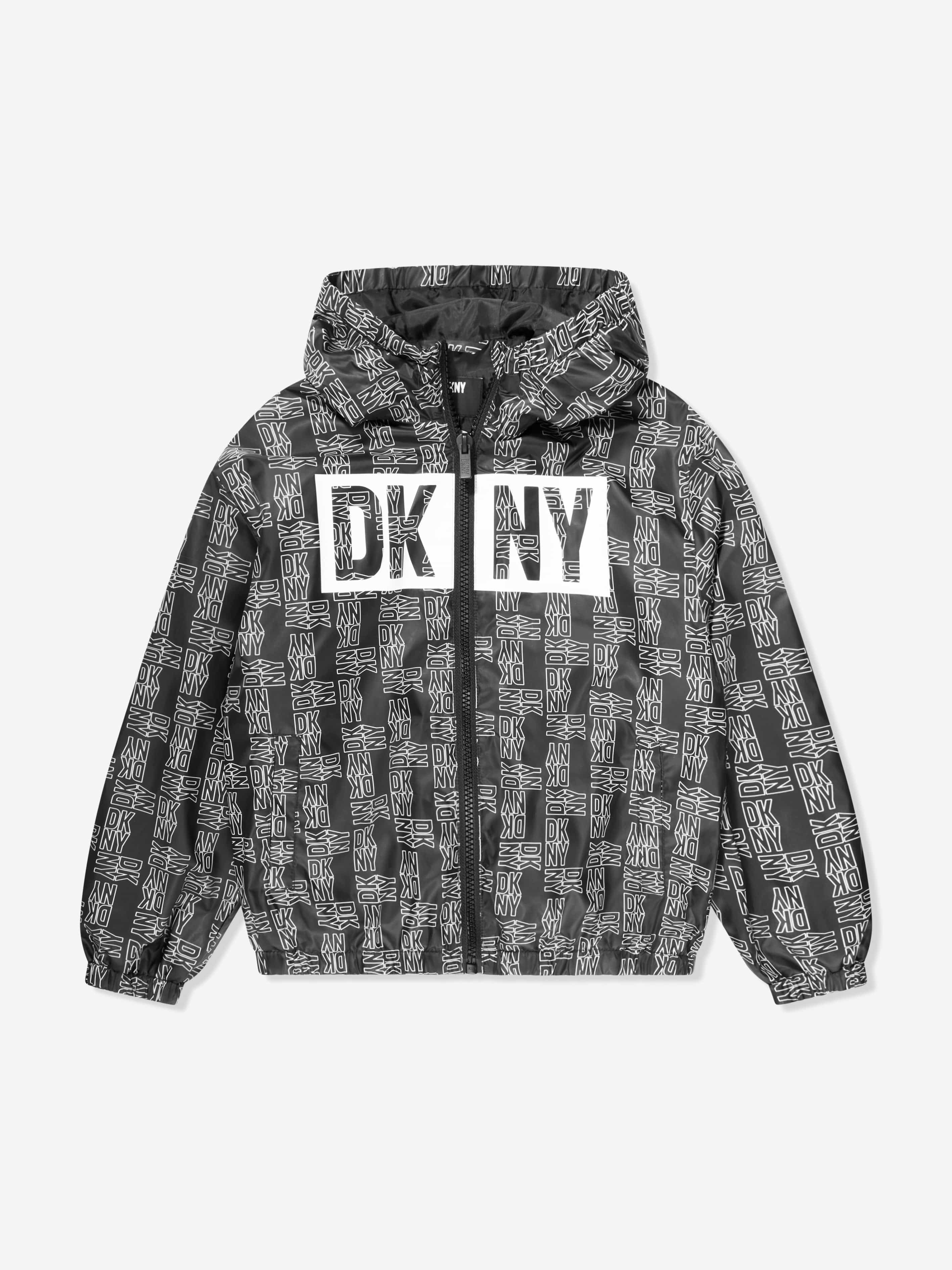 DKNY Kids Logo Windbreaker in Black