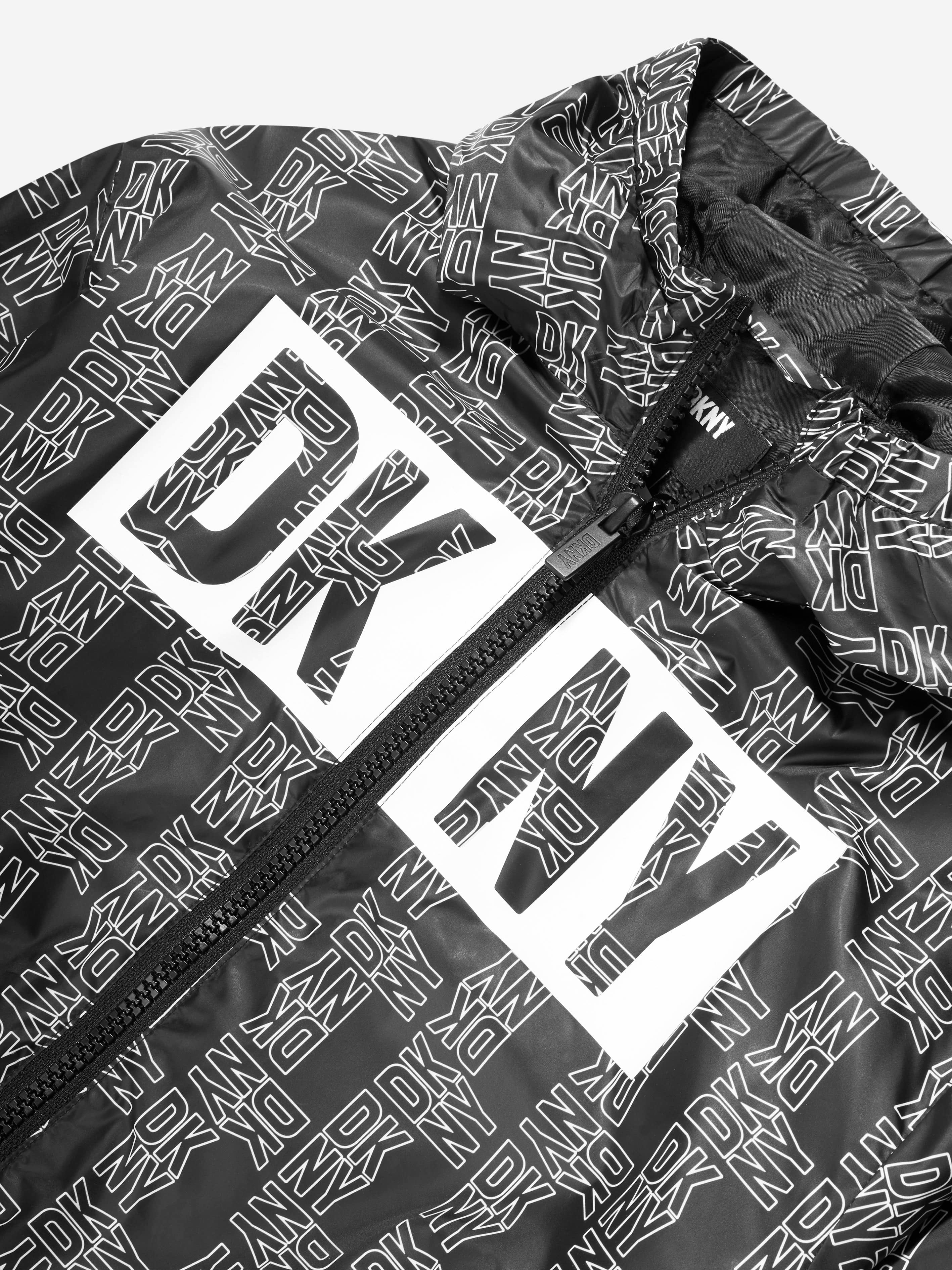 DKNY Kids Logo Windbreaker in Black