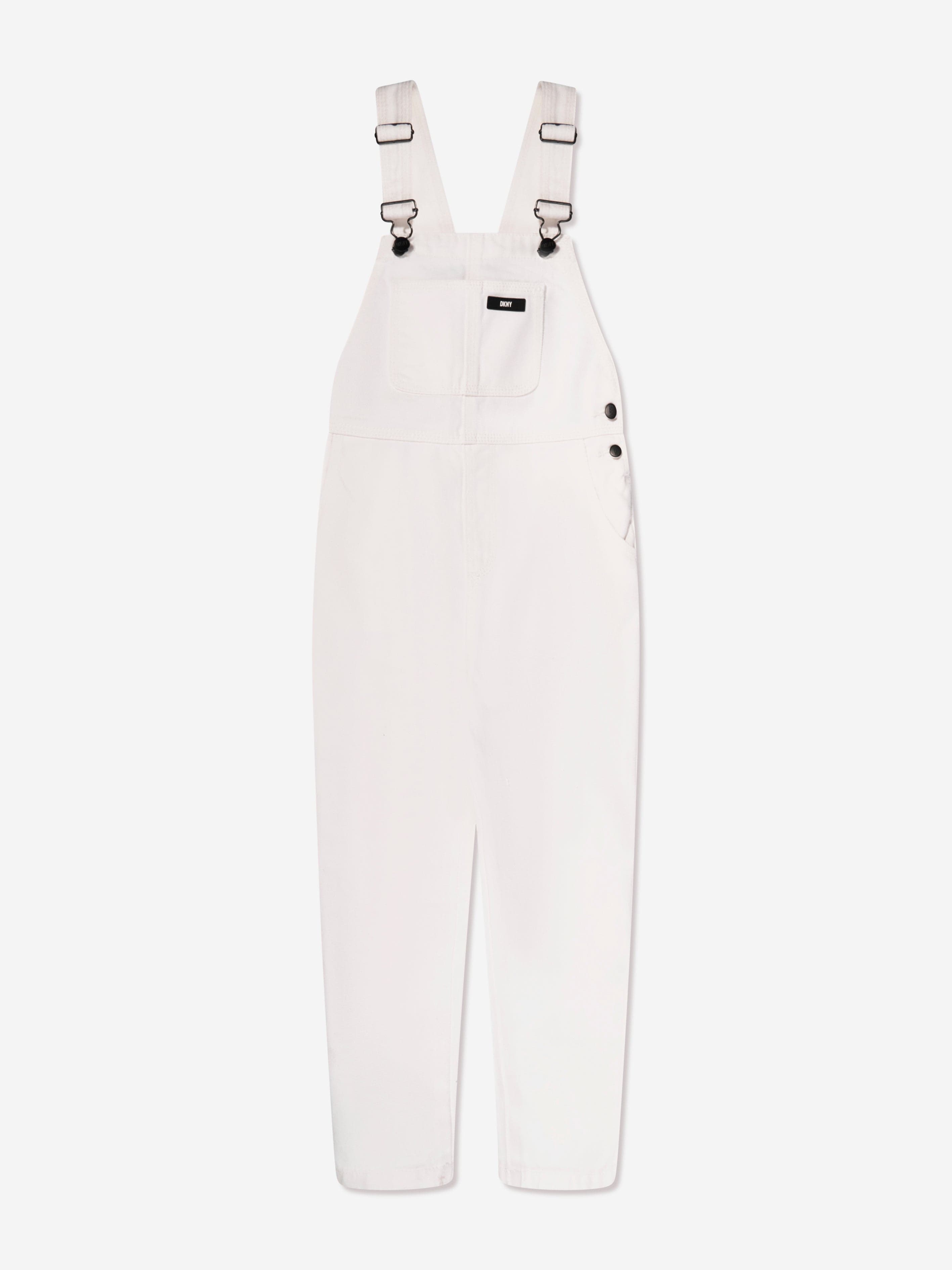 DKNY Kids Logo Dungarees in White