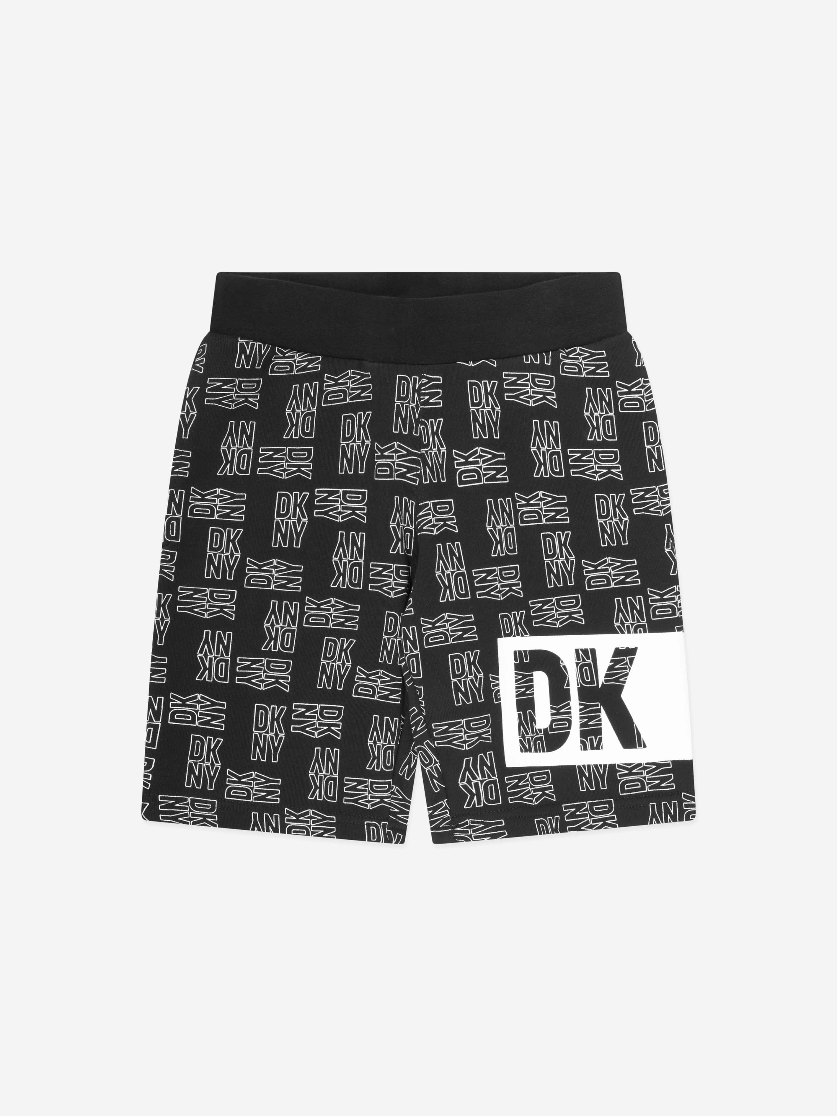 DKNY Kids Logo Bermuda Shorts in Black